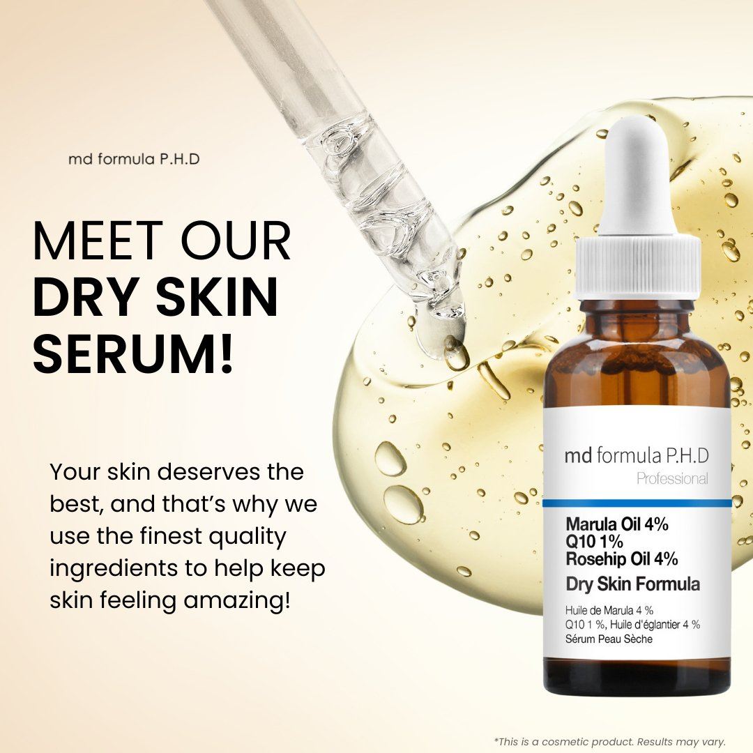 Serum für trockene Haut mit 4 % Marulaöl, 1 % Q10 und 4 % Hagebuttenöl, 30 ml