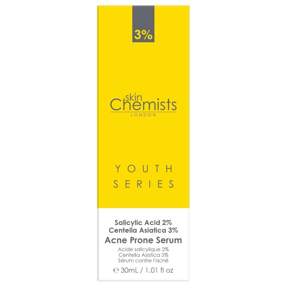Sérum pour peaux à tendance acnéique Youth Series, acide salicylique 2 %, centella asiatica 3 %, 30 ml