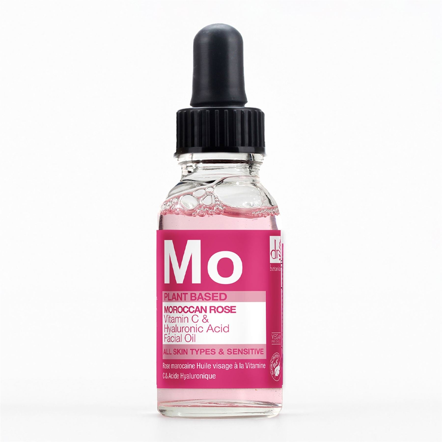 Marokkanisches Rosen-Gesichtsöl mit Hyaluronsäure und Vitamin C, 15 ml
