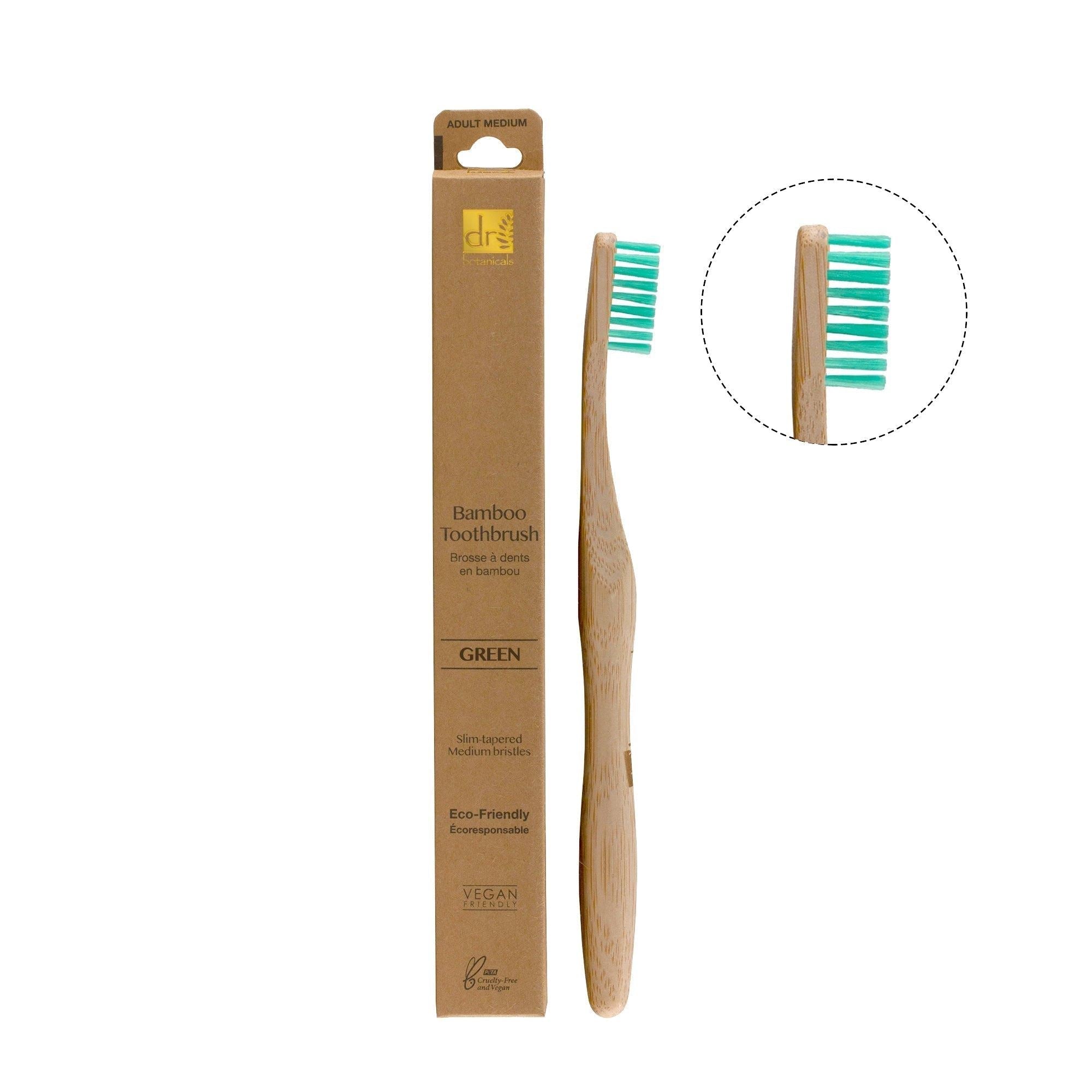 Bambuszahnbürste Grüne Doppel-Sparpackung