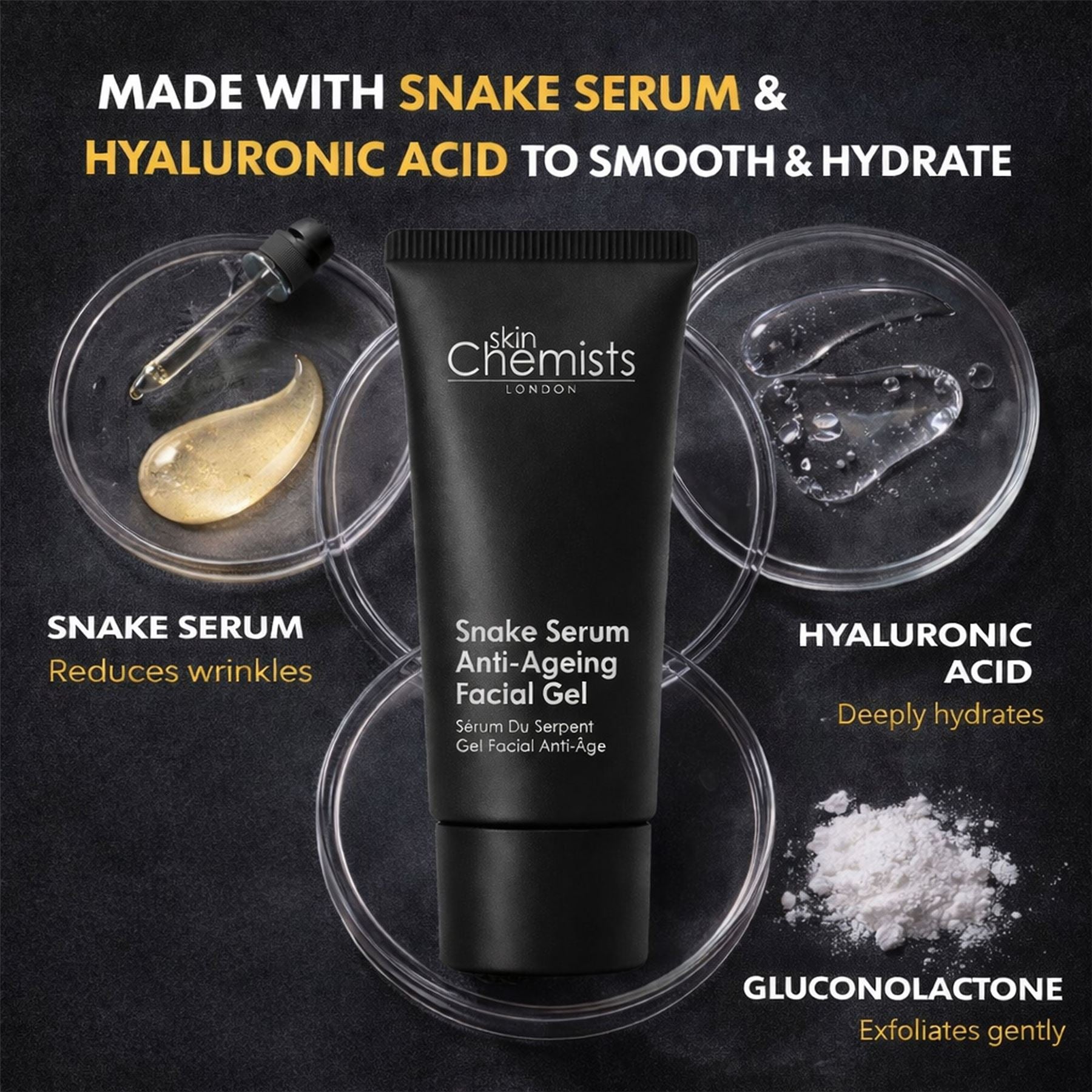skinChemists Snake Venom Anti-Wrinkle Facial Serum 30ml