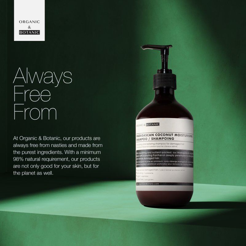 Hochwertiges Feuchtigkeitsshampoo mit madagassischer Kokosnuss, 500 ml