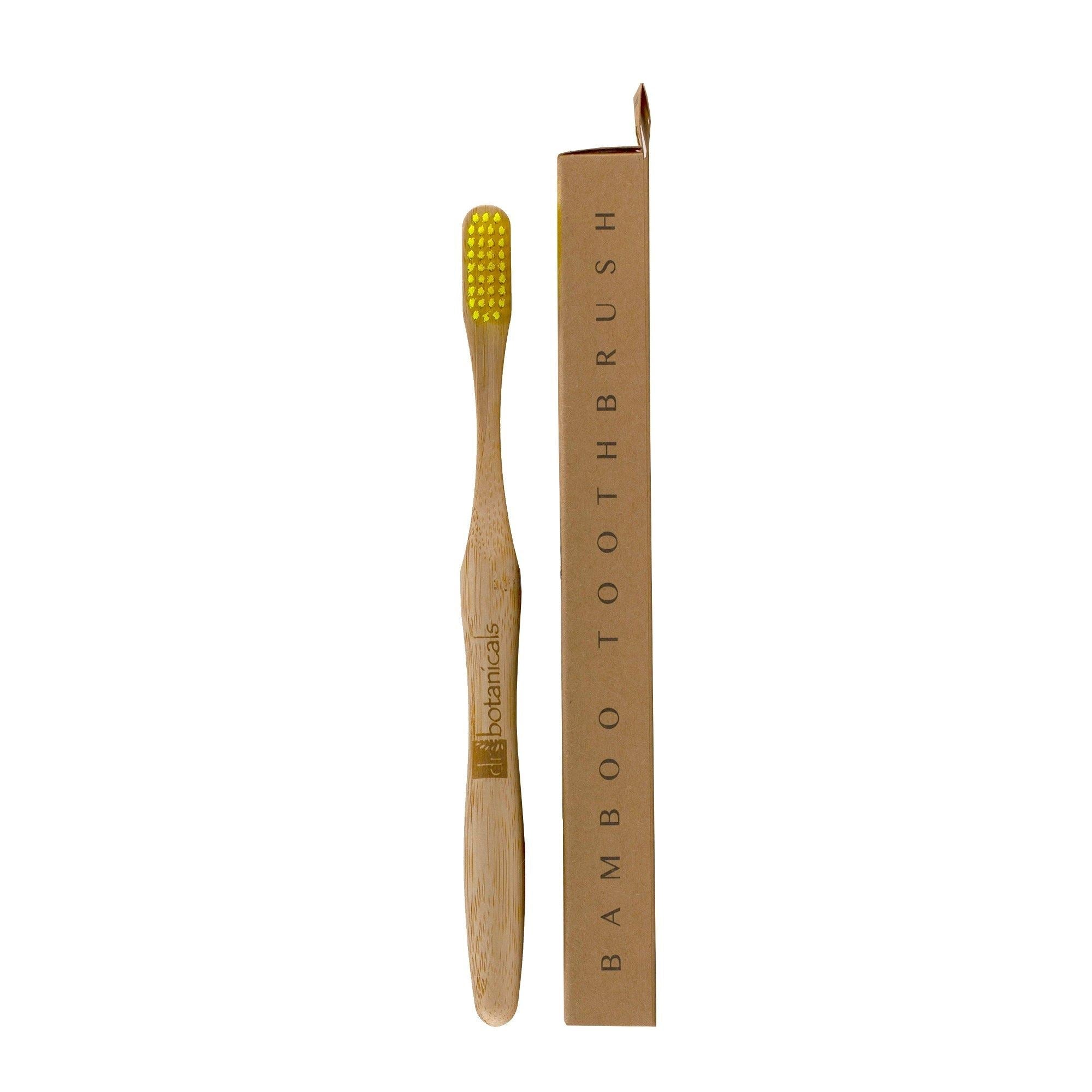 Brosses à dents en bambou jaunes (lot de 2)