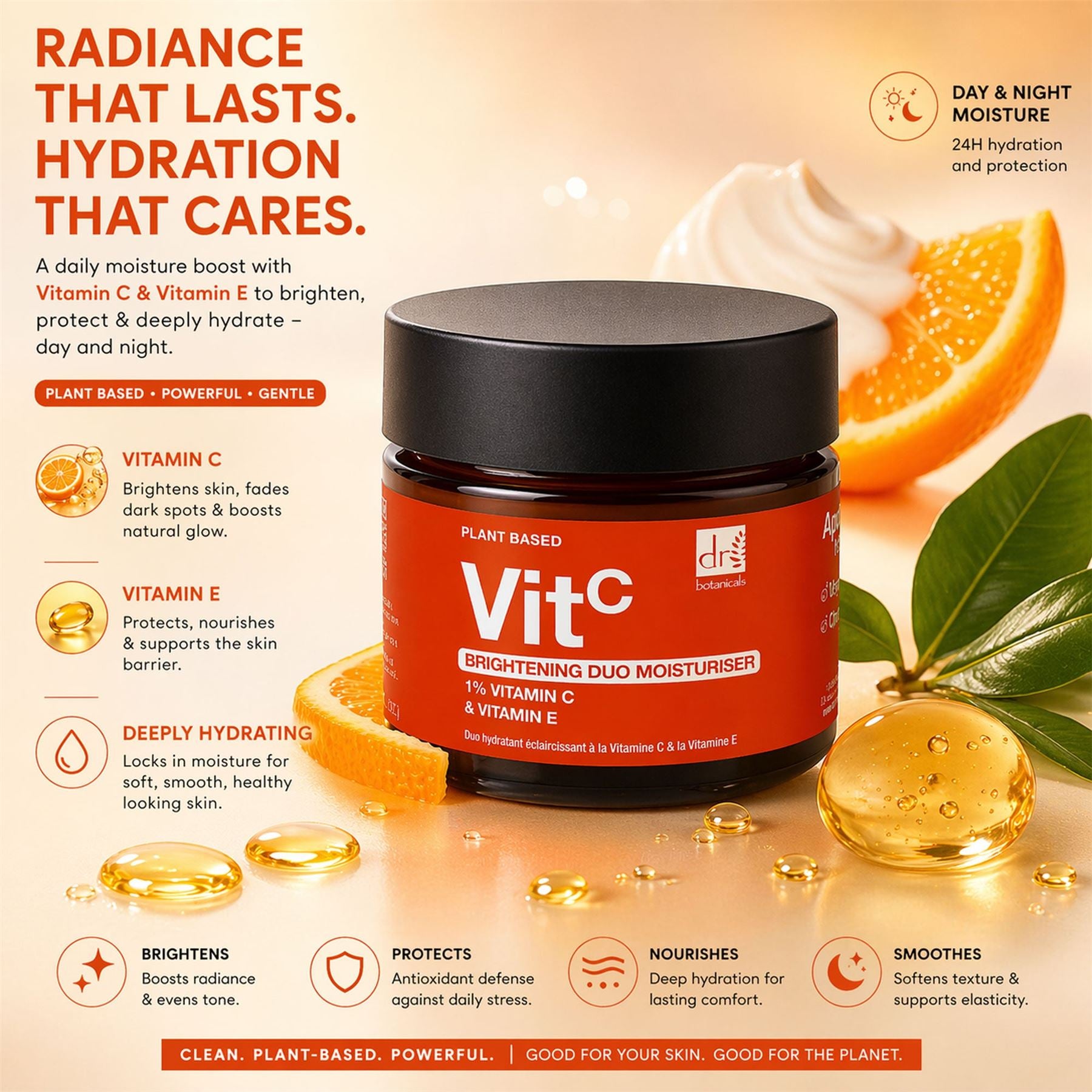 Soin hydratant duo éclaircissant à 1 % de vitamine C et vitamine E 60 ml