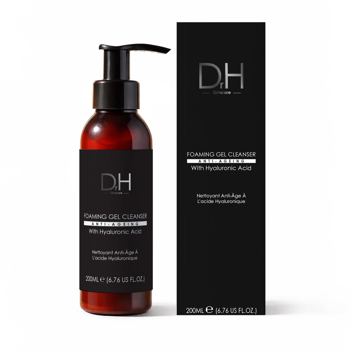 Gel nettoyant moussant anti-âge à l’acide hyaluronique 200ml