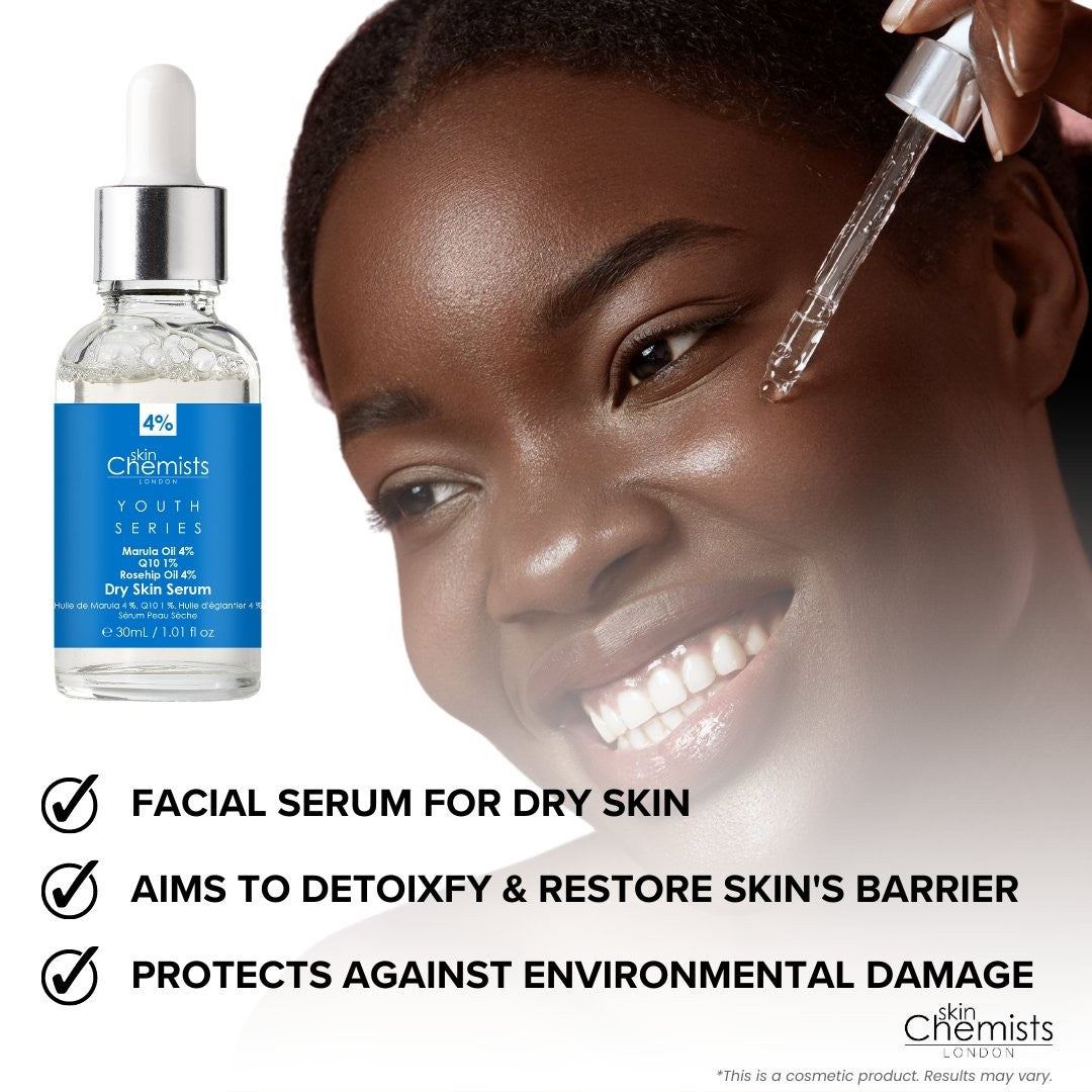 Sérum pour peaux sèches Youth Series à l'huile de marula 4 %, Q10 1 %, huile de rose musquée 4 %, 30 ml