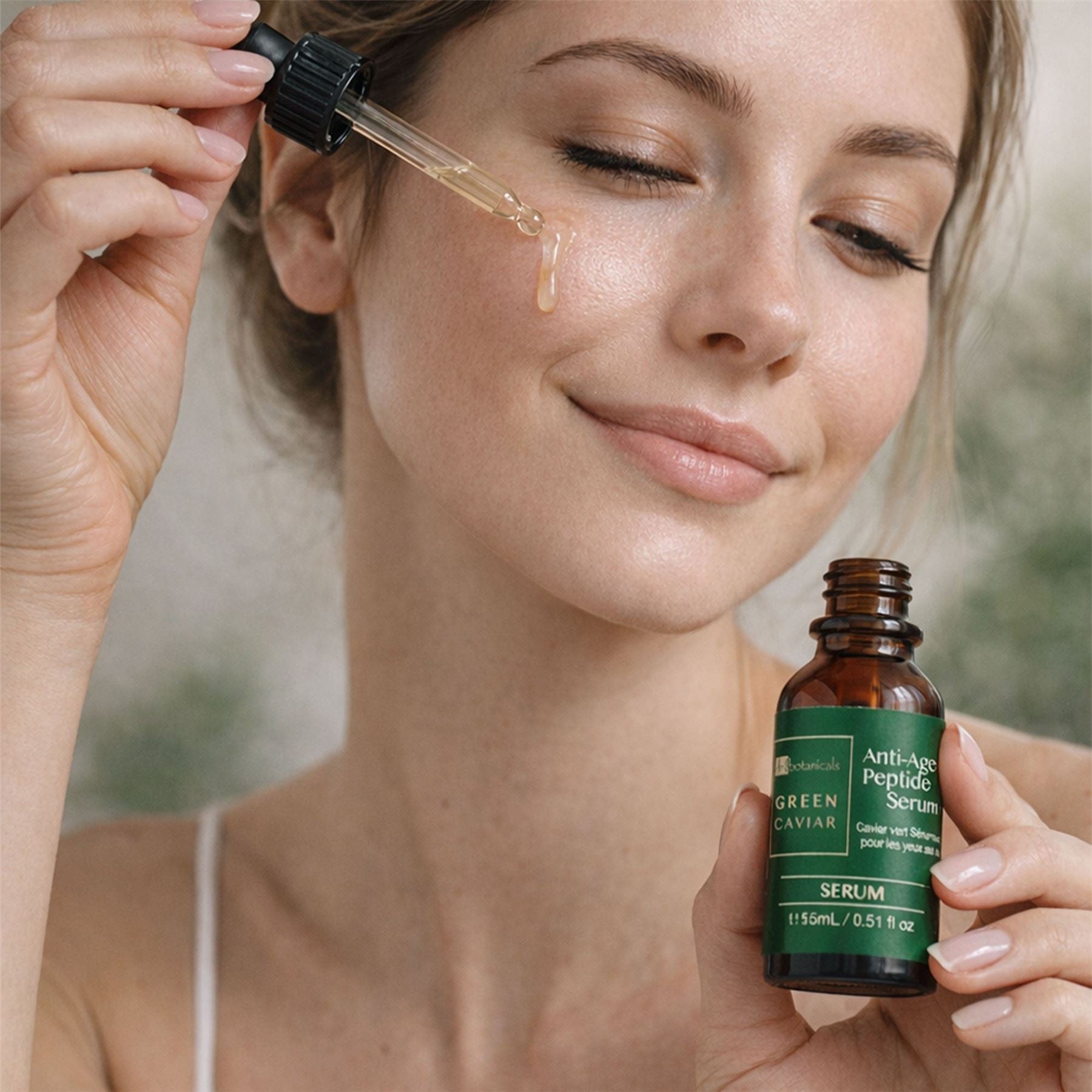 Grünes Kaviar Anti-Aging-Peptid-Augenserum 15 ml Doppel-Sparpackung