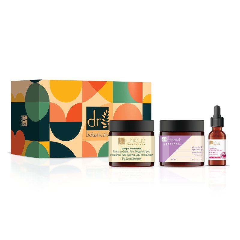 Dr Botanicals Anti-Ageing Eye Serum, Phytochemical Mask & Matcha Green Tea Day Moisturiser - skinChemists