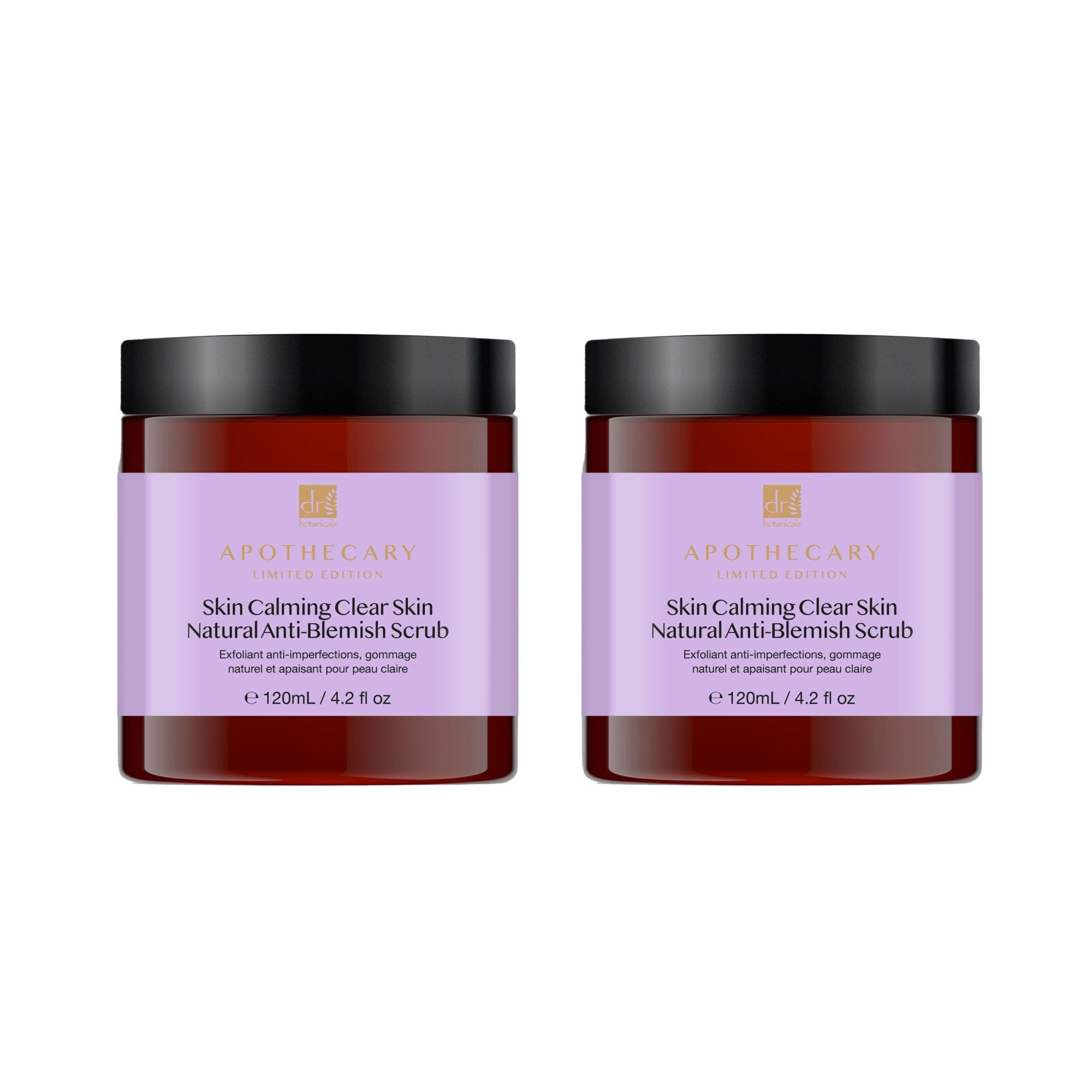 Skin Calming Clear Skin Natural Anti-Blemish Scrub 120ml Twin Value Savings Pack