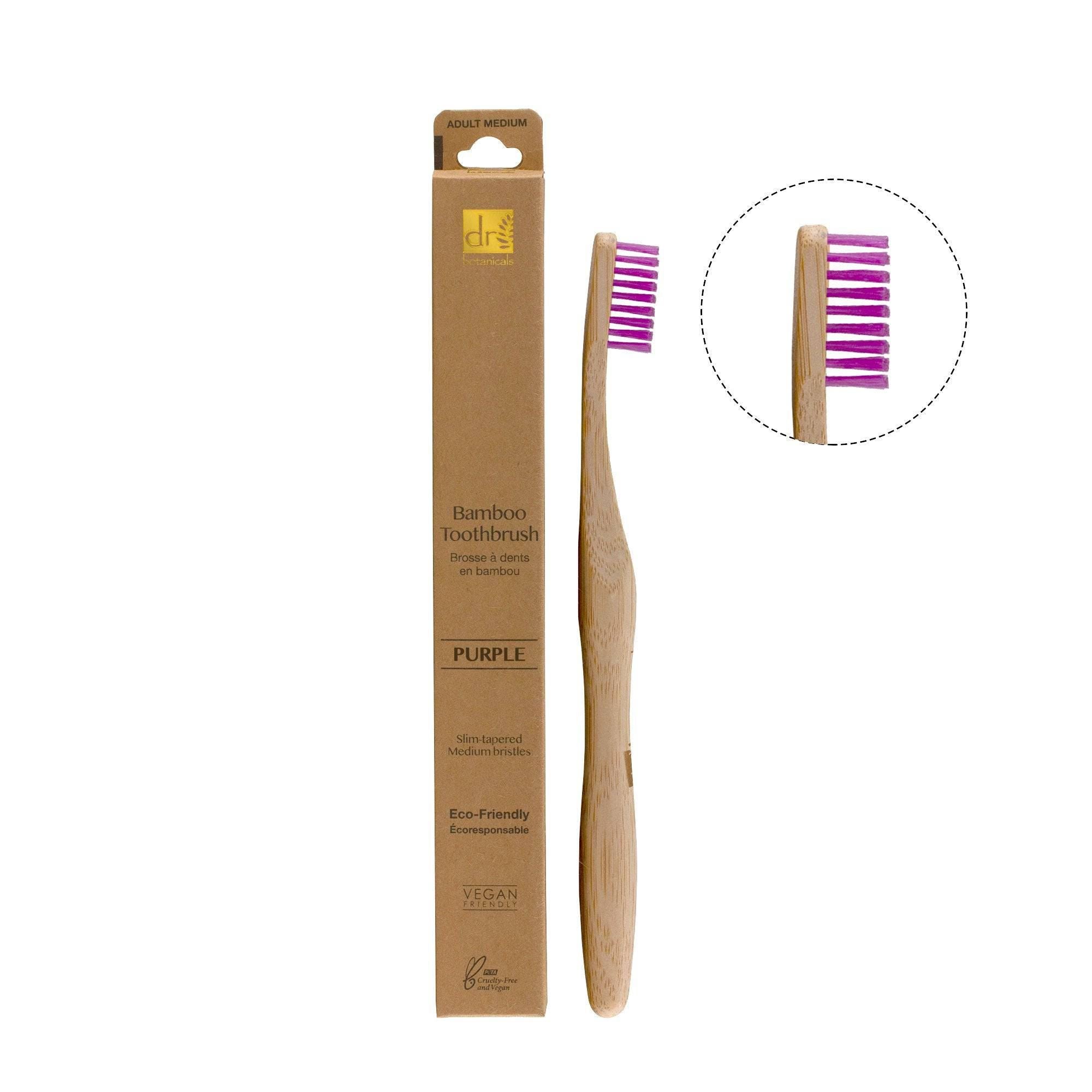 Bambuszahnbürste Lila Doppel-Sparpackung