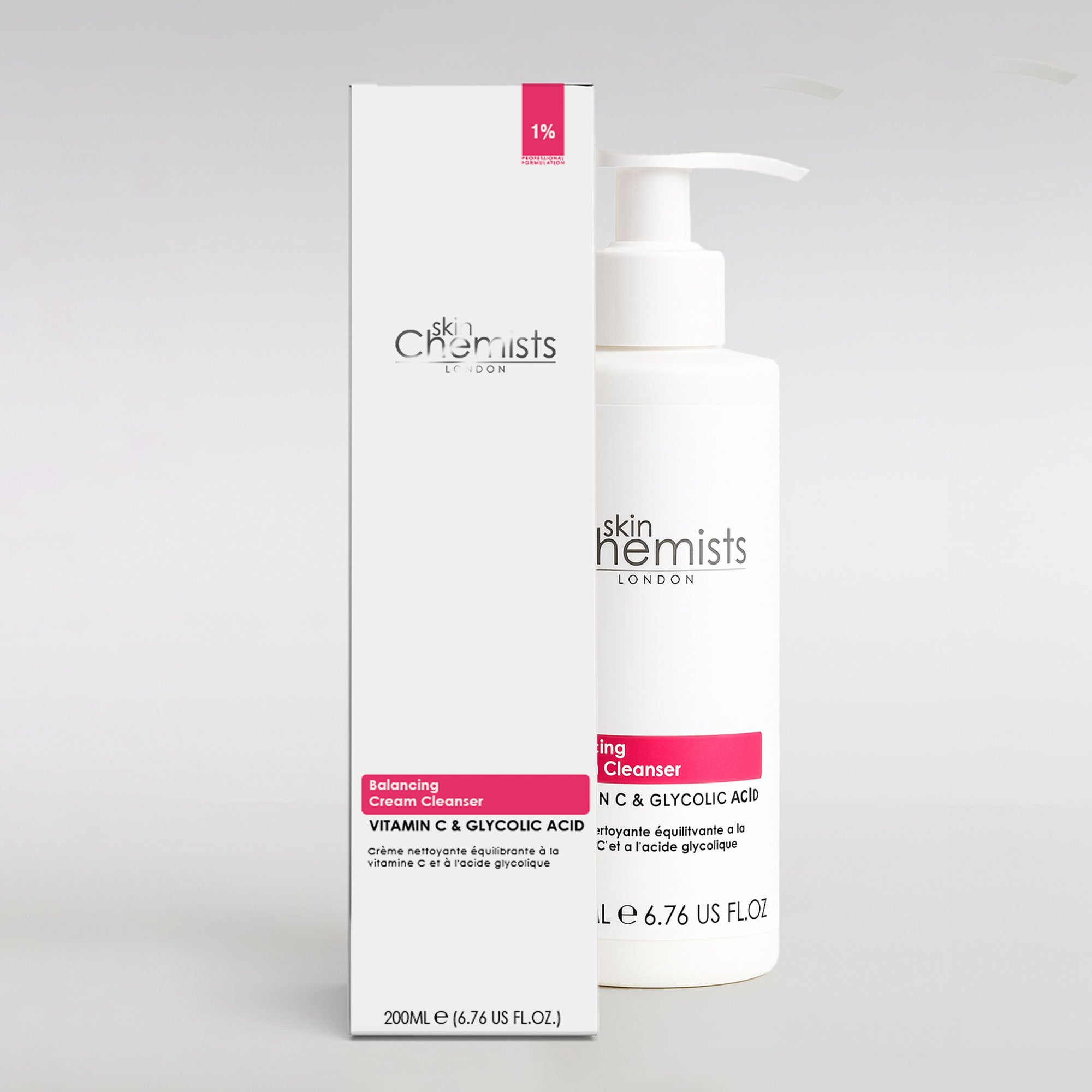 Crème nettoyante équilibrante à la vitamine C et à l'acide glycolique 200 ml