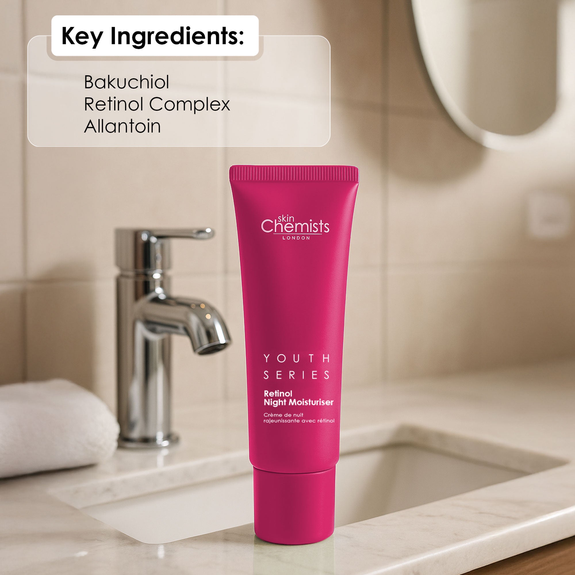 skinChemists Retinol Bakuchiol Nachtcreme Anti-Aging 50ml