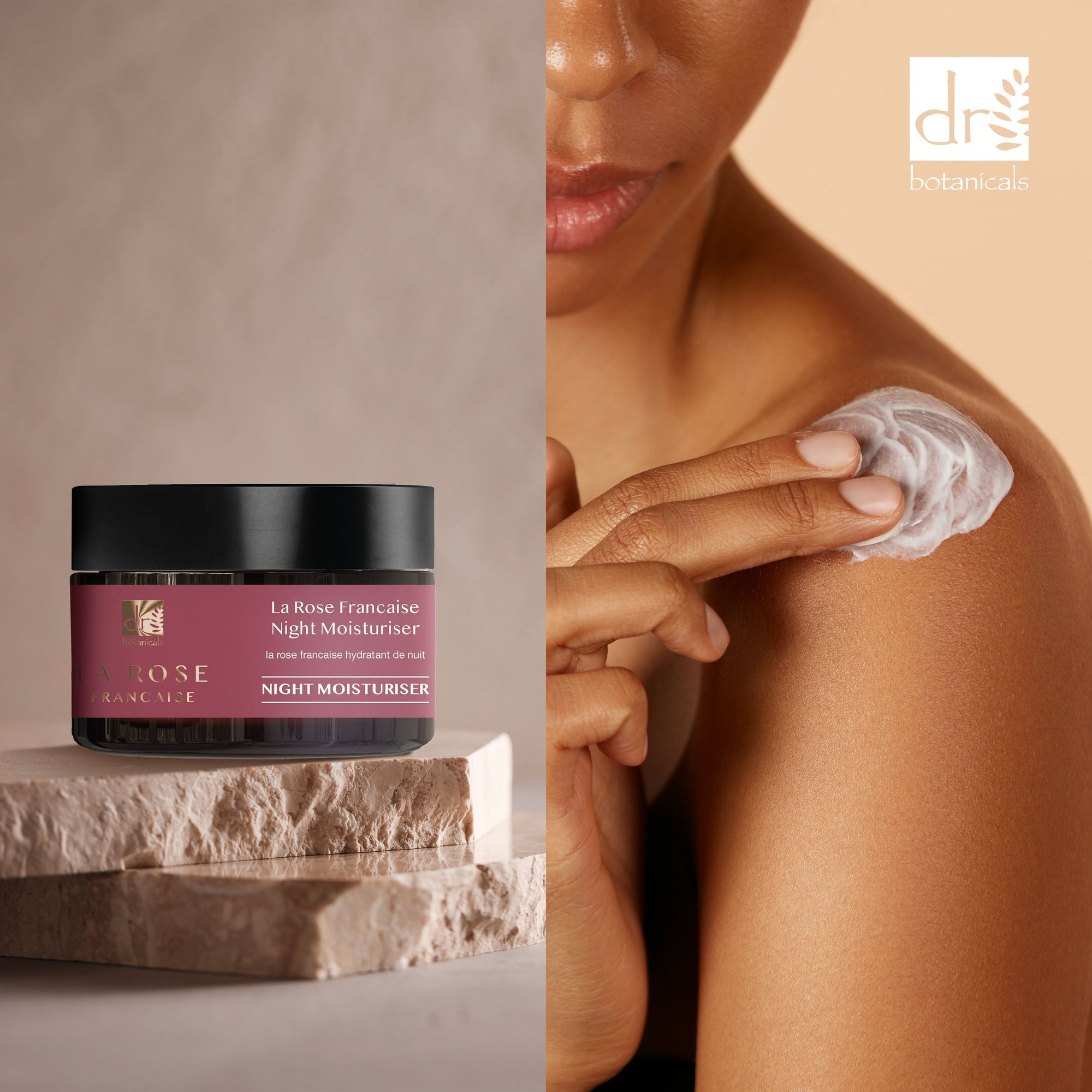 La Rose Française Nachtfeuchtigkeitscreme, 50 ml x 2 Duo-Pack