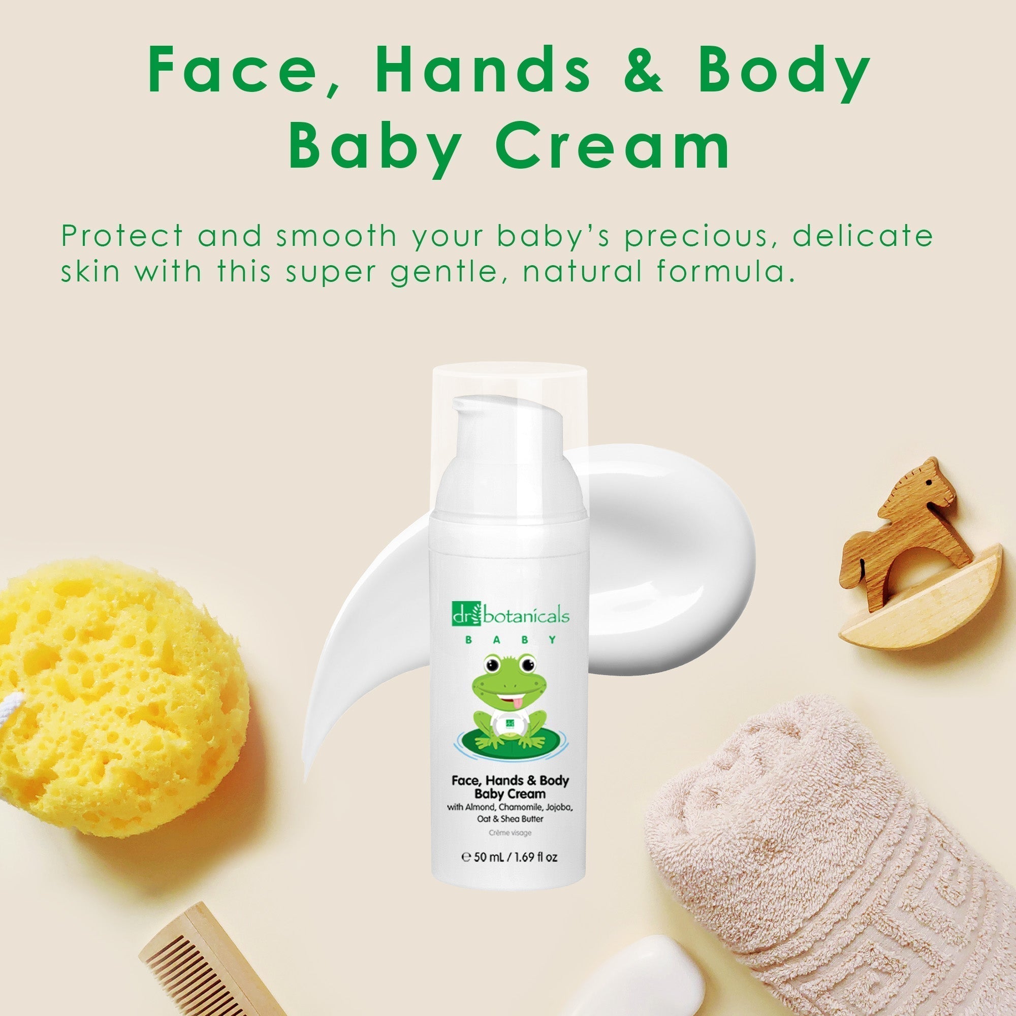 Crème pour le visage, les mains et le corps de bébé 50 ml