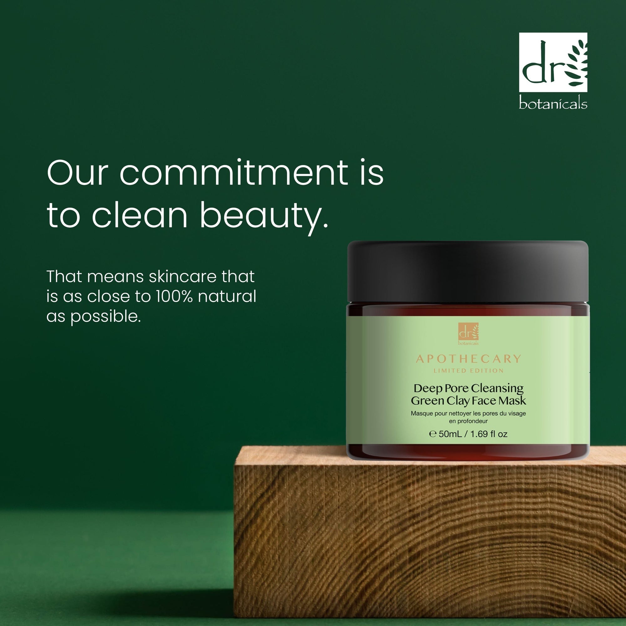 Tiefenreinigende Gesichtsmaske mit grüner Tonerde, 50 ml