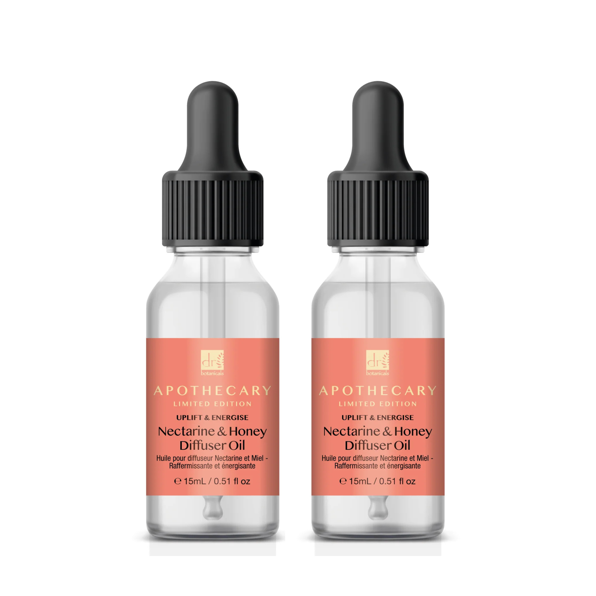 Uplift & Energise Nektarine & Honig Diffuseröl 15ml Doppel-Sparpackung