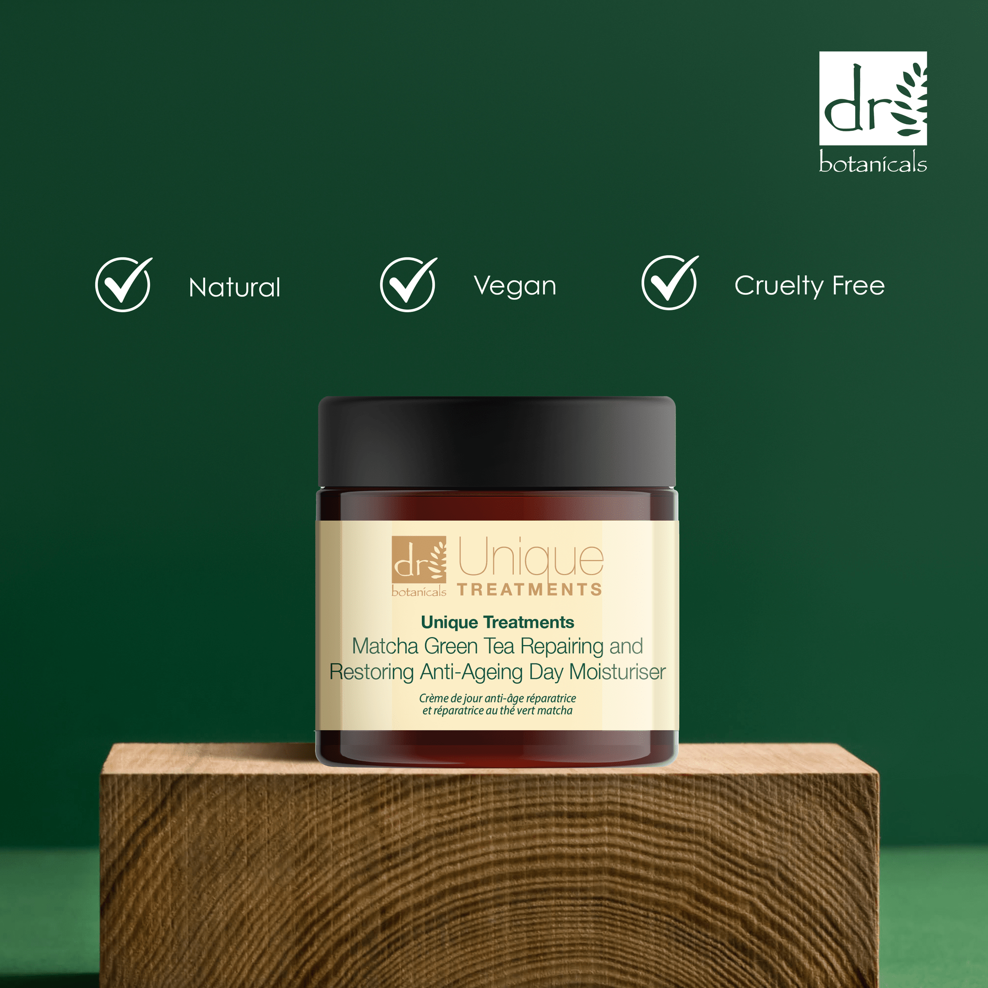 Unique Treatments Matcha Grüntee Reparierende & Regenerierende Anti-Aging Tagescreme 60 ml x 2 Duo-Pack