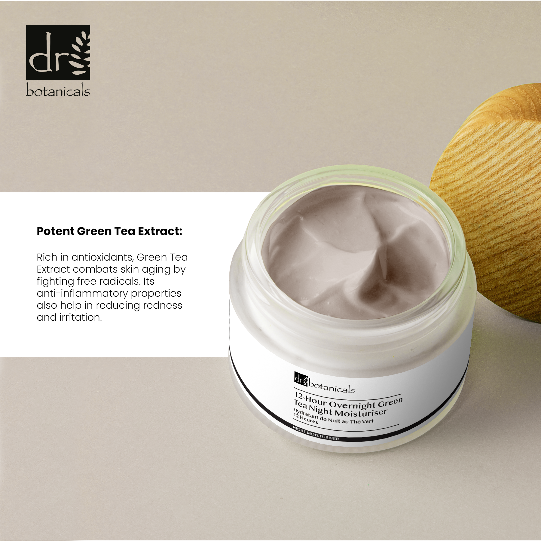 12-Stunden-Nachtcreme mit Grüntee, 2 x 50 ml, Doppelpackung