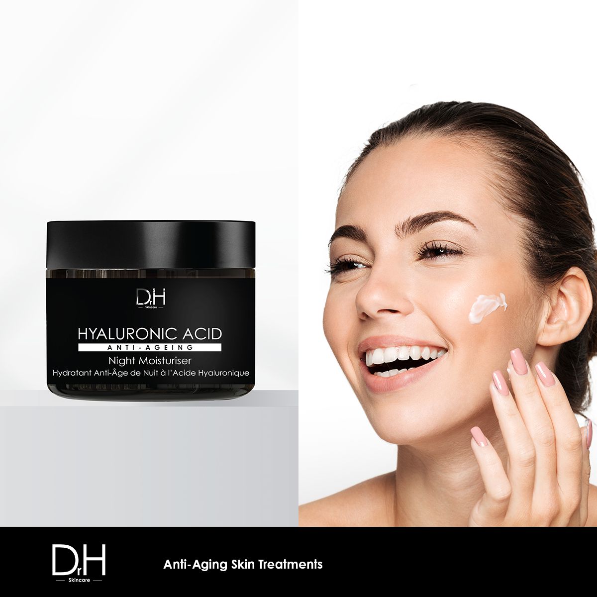 Hyaluronsäure Anti-Aging Nachtcreme 60 ml x 2 Duo-Pack