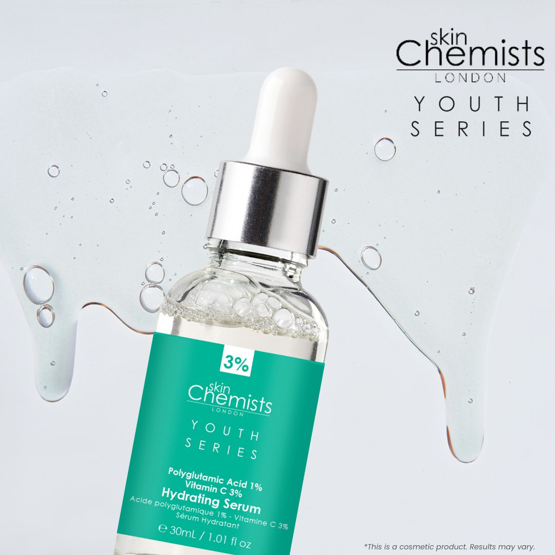 Youth Series Feuchtigkeitsserum mit 1 % Polyglutaminsäure und 3 % Vitamin C, 2 x 30 ml (Doppelpackung)