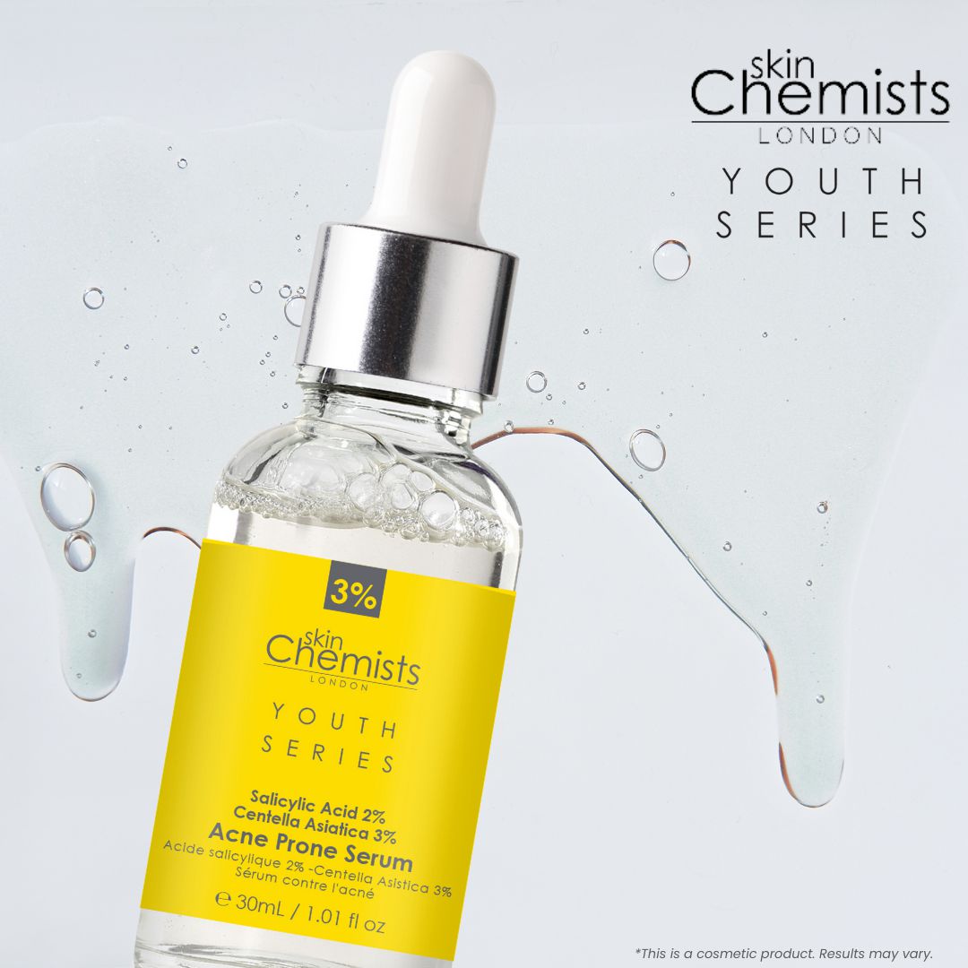 Youth Series Akne-Serum mit 2 % Salicylsäure und 3 % Centella Asiatica, 2 x 30 ml (Doppelpackung)
