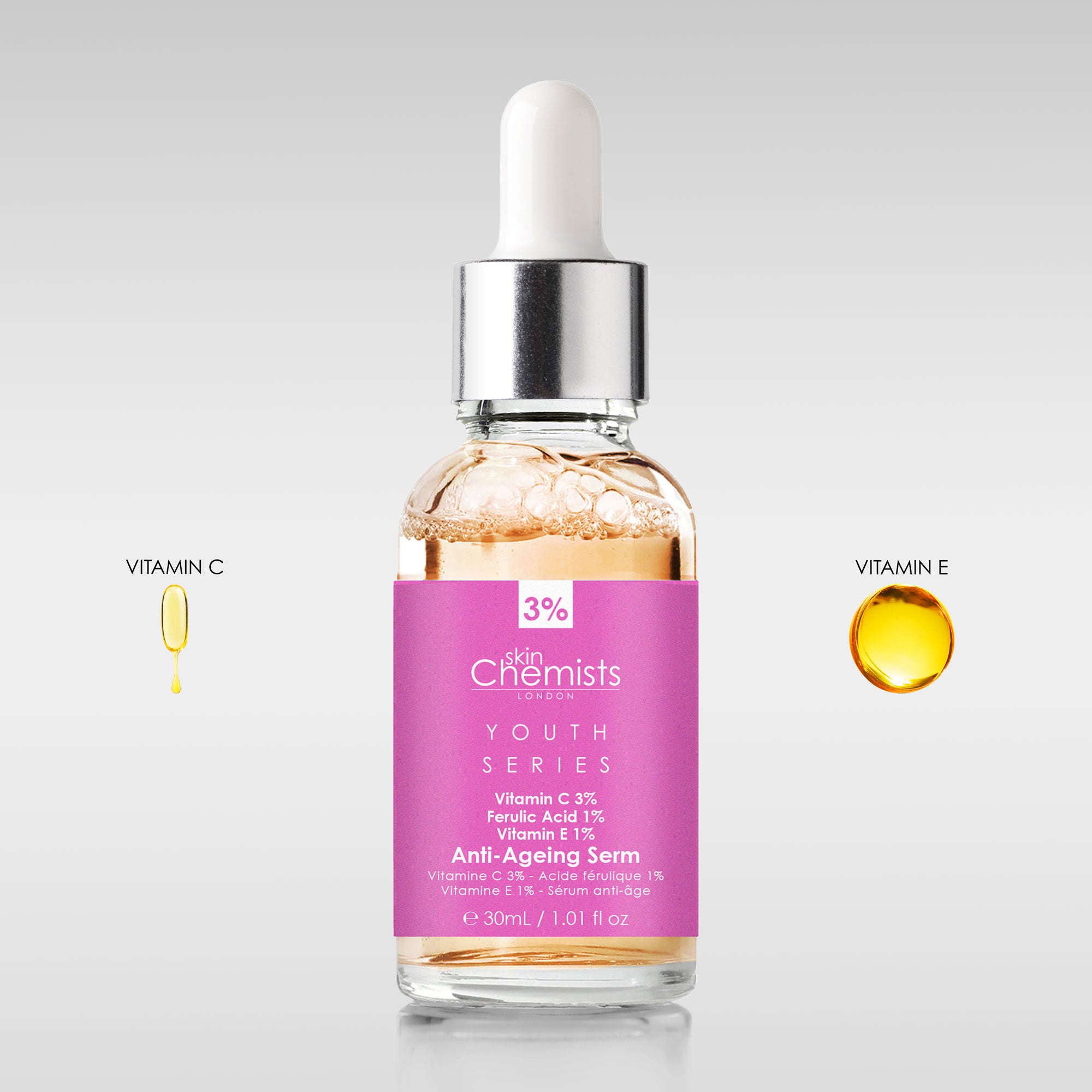 Sérum anti-âge Youth Series Vitamine C 3 %, Acide férulique 1 %, Vitamine E 1 % 30 ml
