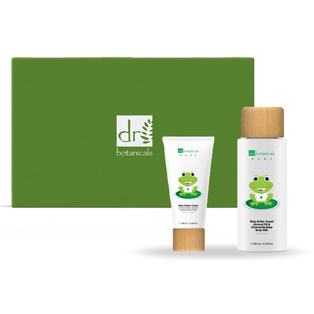 Baby-Windelcreme- und Körpermilch-Set mit Süßmandelöl