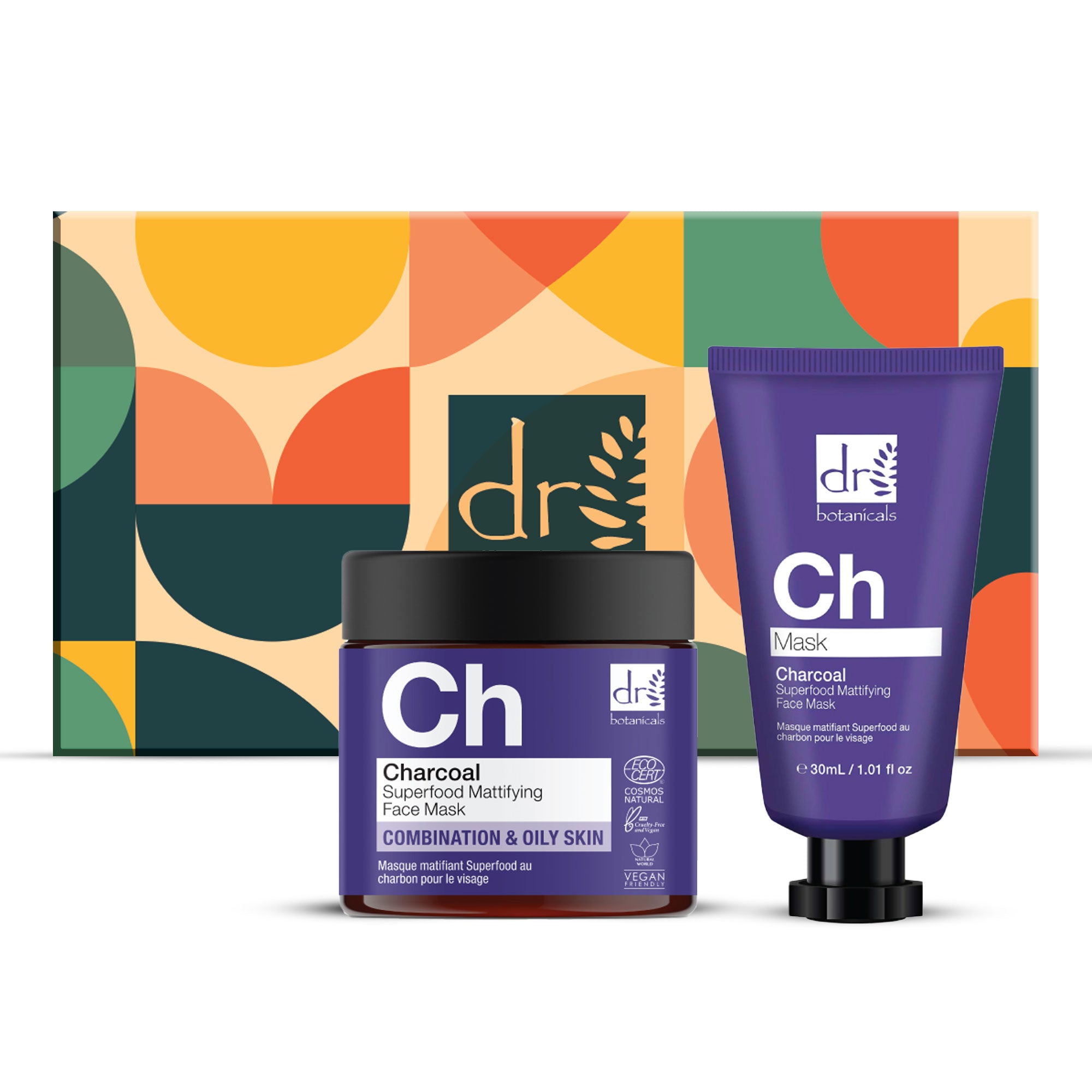 Anti-Aging-Gesichtsmasken-Duo mit Aktivkohle und Superfood