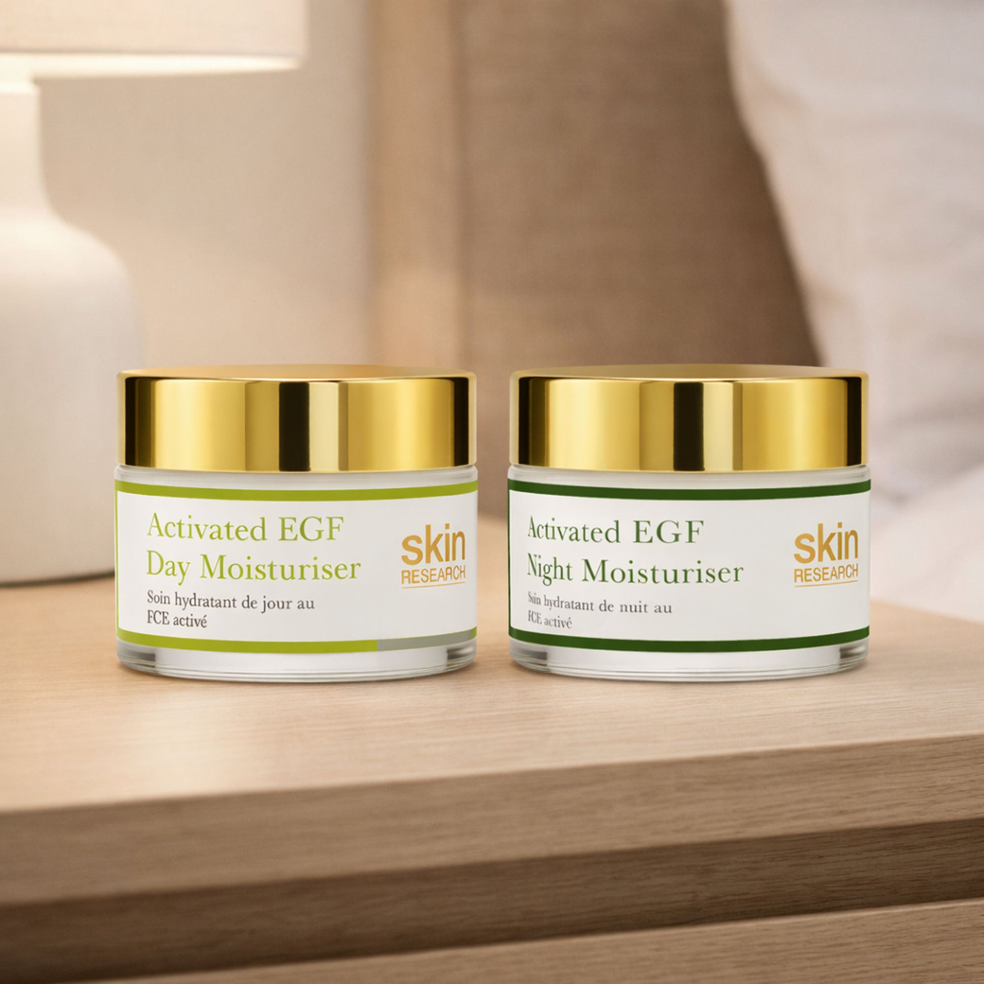 Anti-Aging-Feuchtigkeitspflege-Geschenkset mit aktiviertem EGF für Tag und Nacht