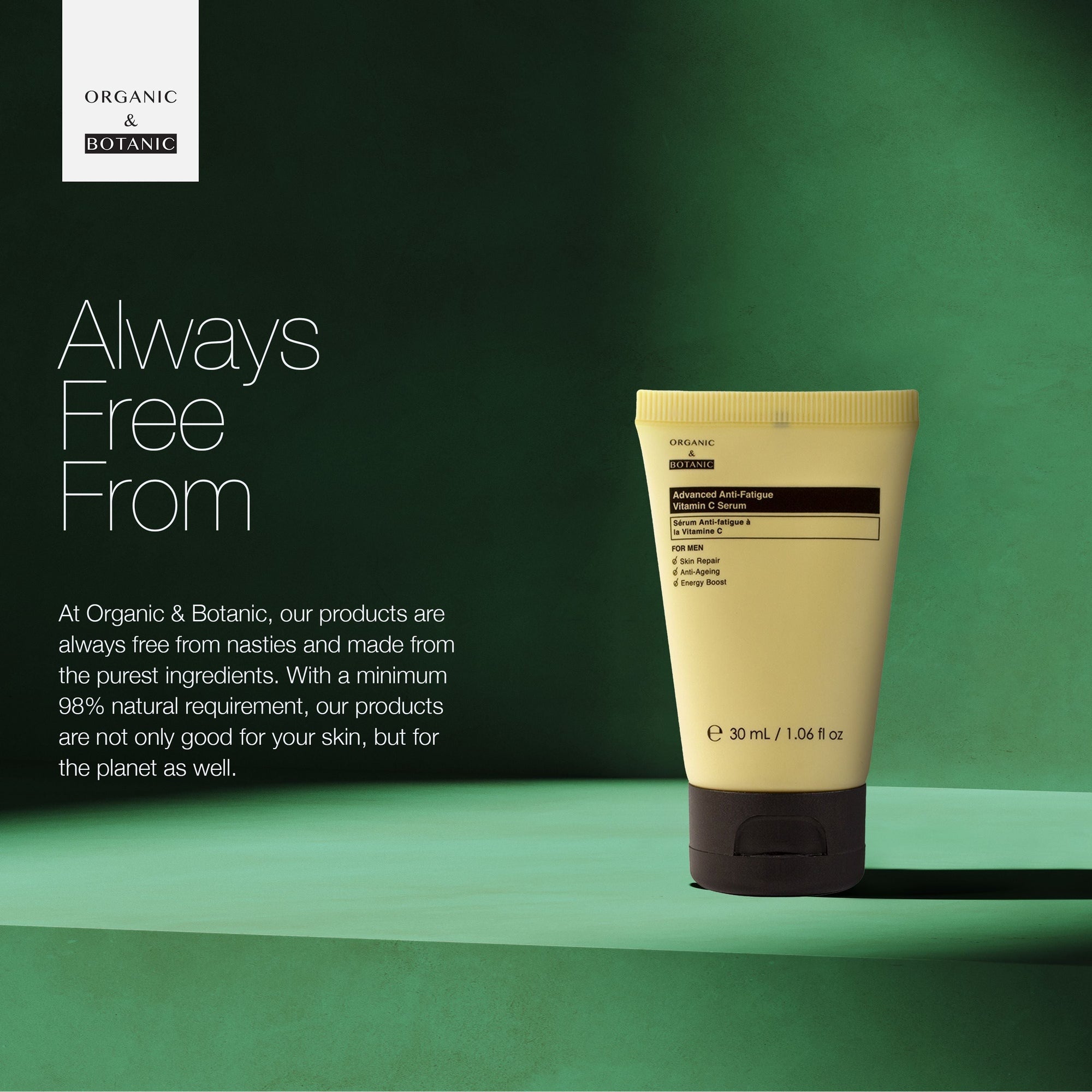 Hochwirksames Anti-Müdigkeits-Vitamin-C-Serum für Männer, 2 x 30 ml, Doppelpackung