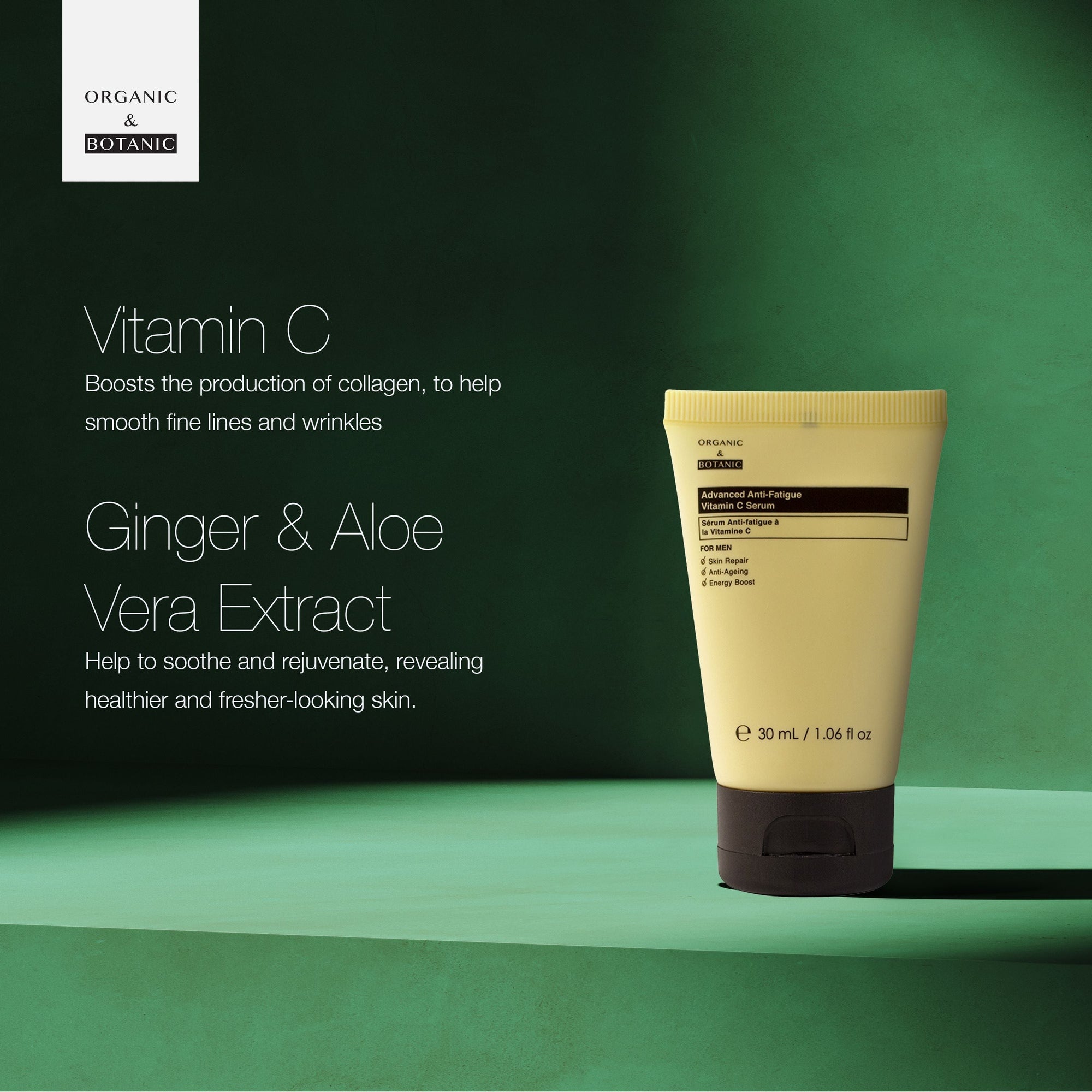 Hochwirksames Anti-Müdigkeits-Vitamin-C-Serum für Männer, 2 x 30 ml, Doppelpackung