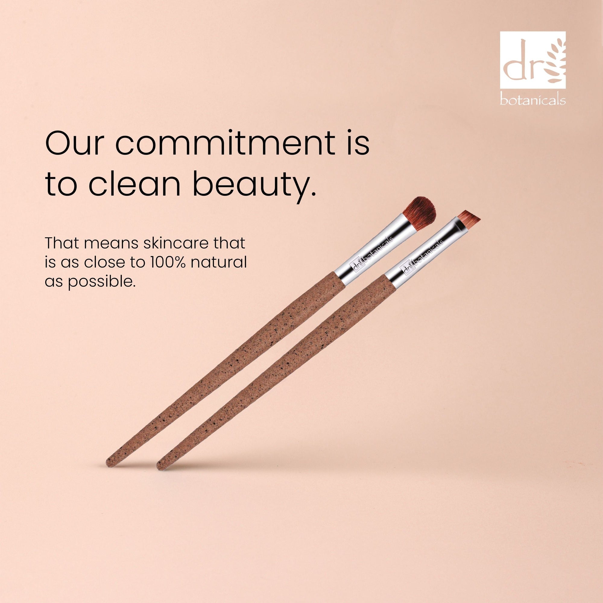 Lot de 2 pinceaux pour les yeux à base de marc de café (offre économique).