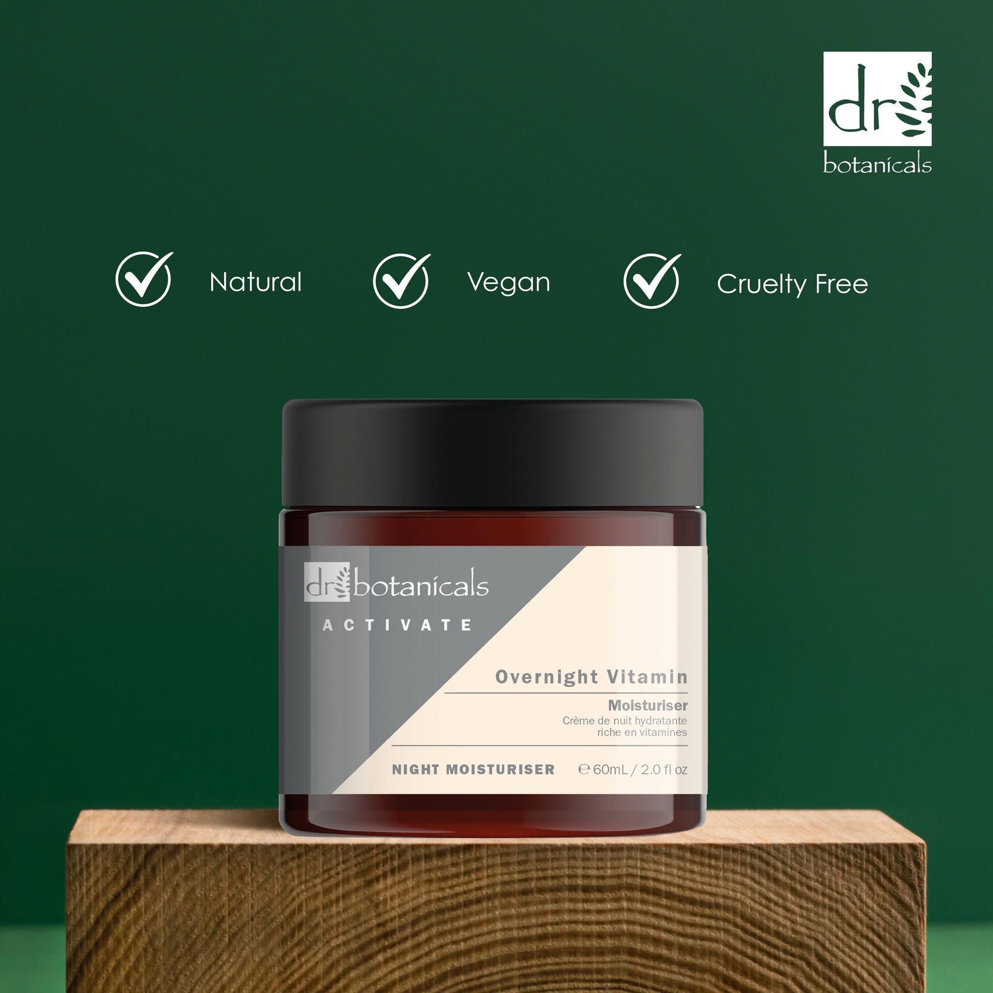 Crème hydratante vitaminée de nuit Activate 60 ml - Pack économique de 2 unités