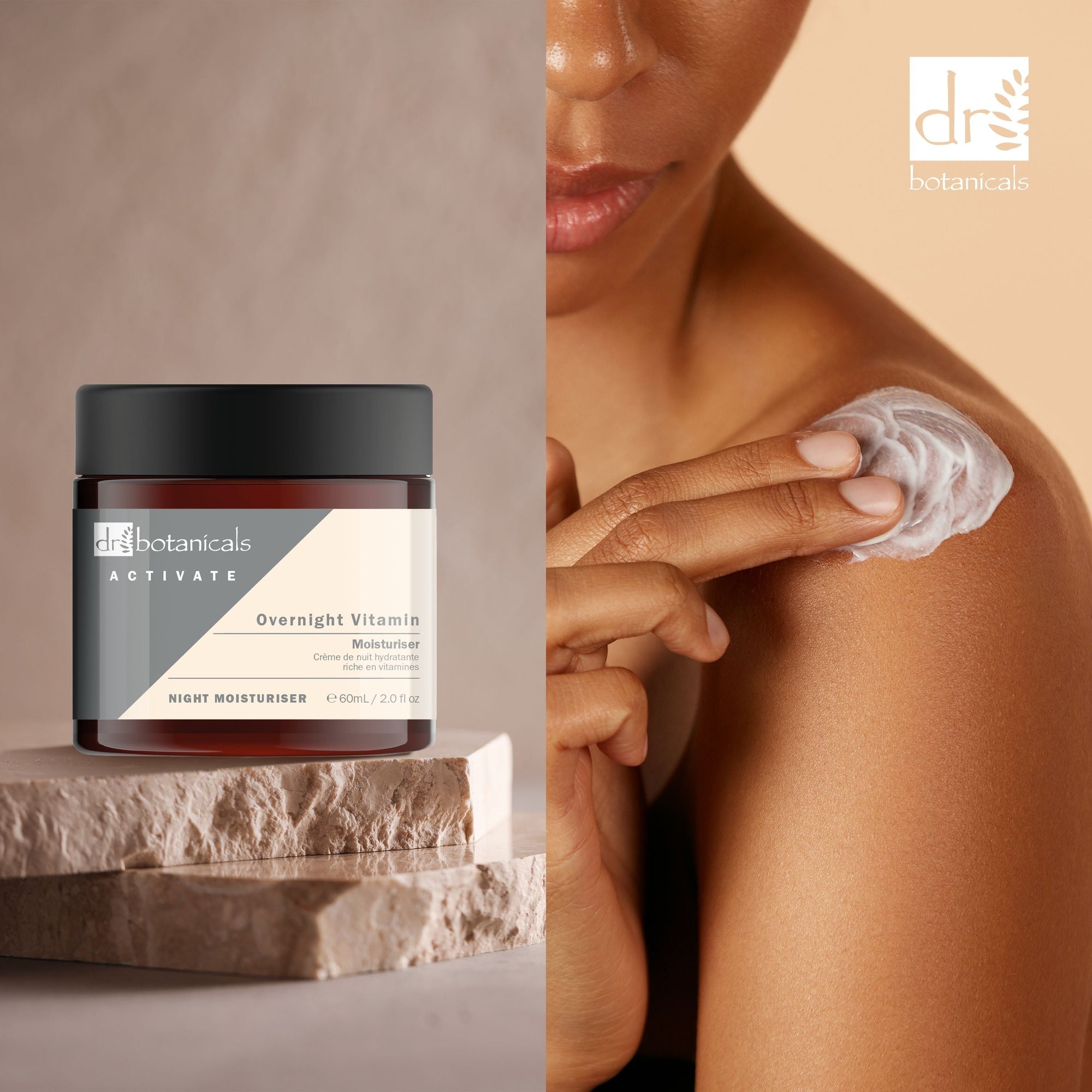 Crème hydratante vitaminée de nuit Activate 60 ml - Pack économique de 2 unités