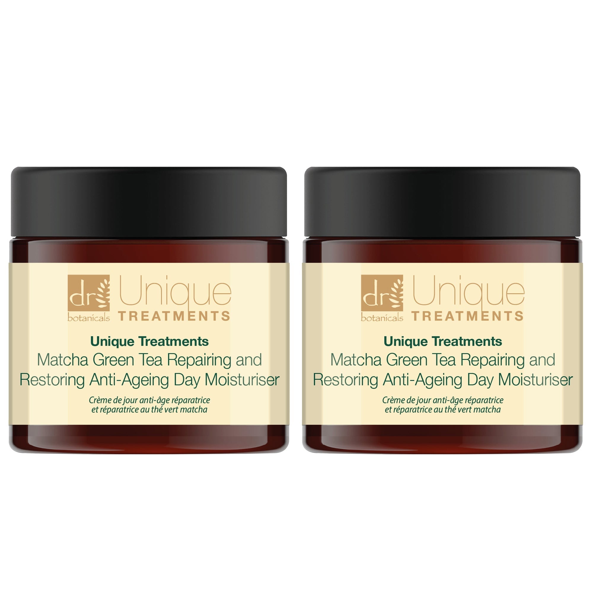 Unique Treatments Matcha Grüntee Reparierende & Regenerierende Anti-Aging Tagescreme 60 ml x 2 Duo-Pack