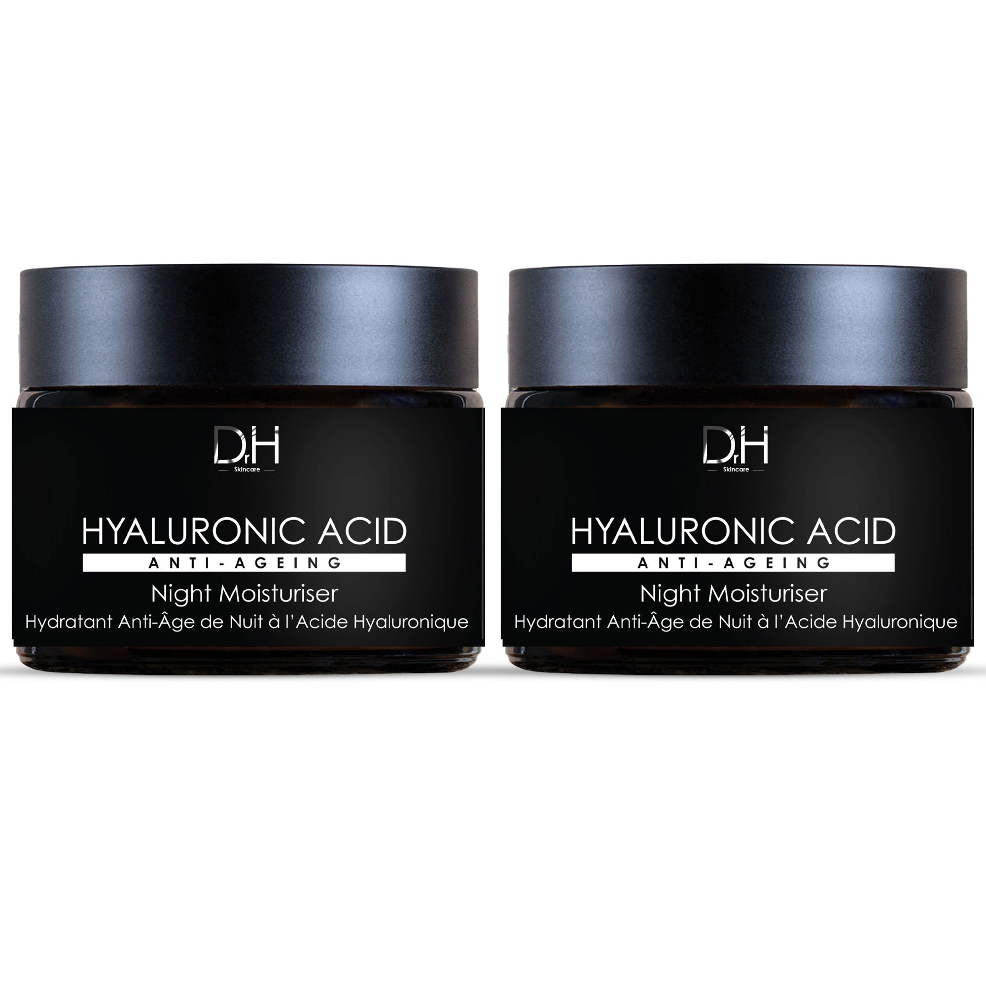 Hyaluronic Acid Anti-Ageing Night Moisturiser 60ml x 2 Duo Pack