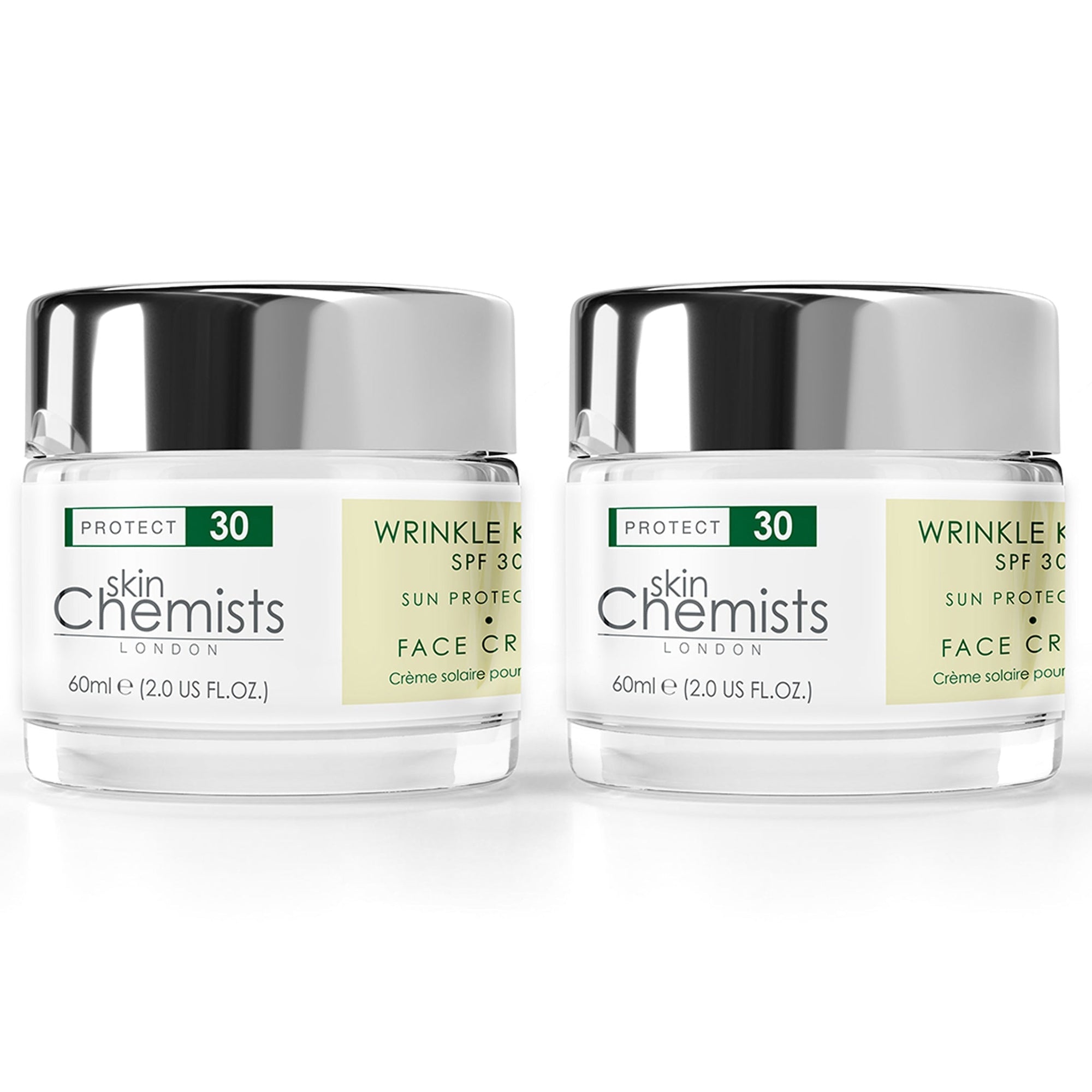 Faltenbekämpfende Tagescreme mit Sonnenschutz LSF 30, 2 x 60 ml, Doppelpackung