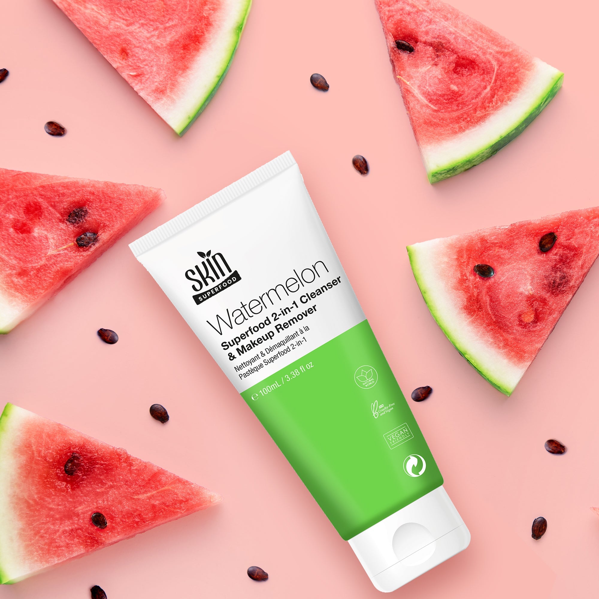Watermelon Superfood 2-in-1 Cleanser & Makeup Remover 100ml Twin Value Savings Pack