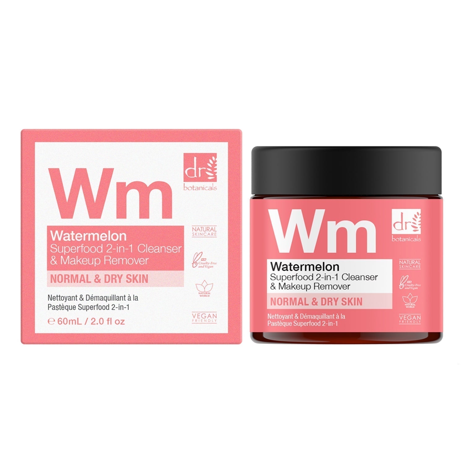 Wassermelonen-Superfood 2-in-1-Reinigungsgel & Make-up-Entferner 60 ml x 2 Duo-Pack