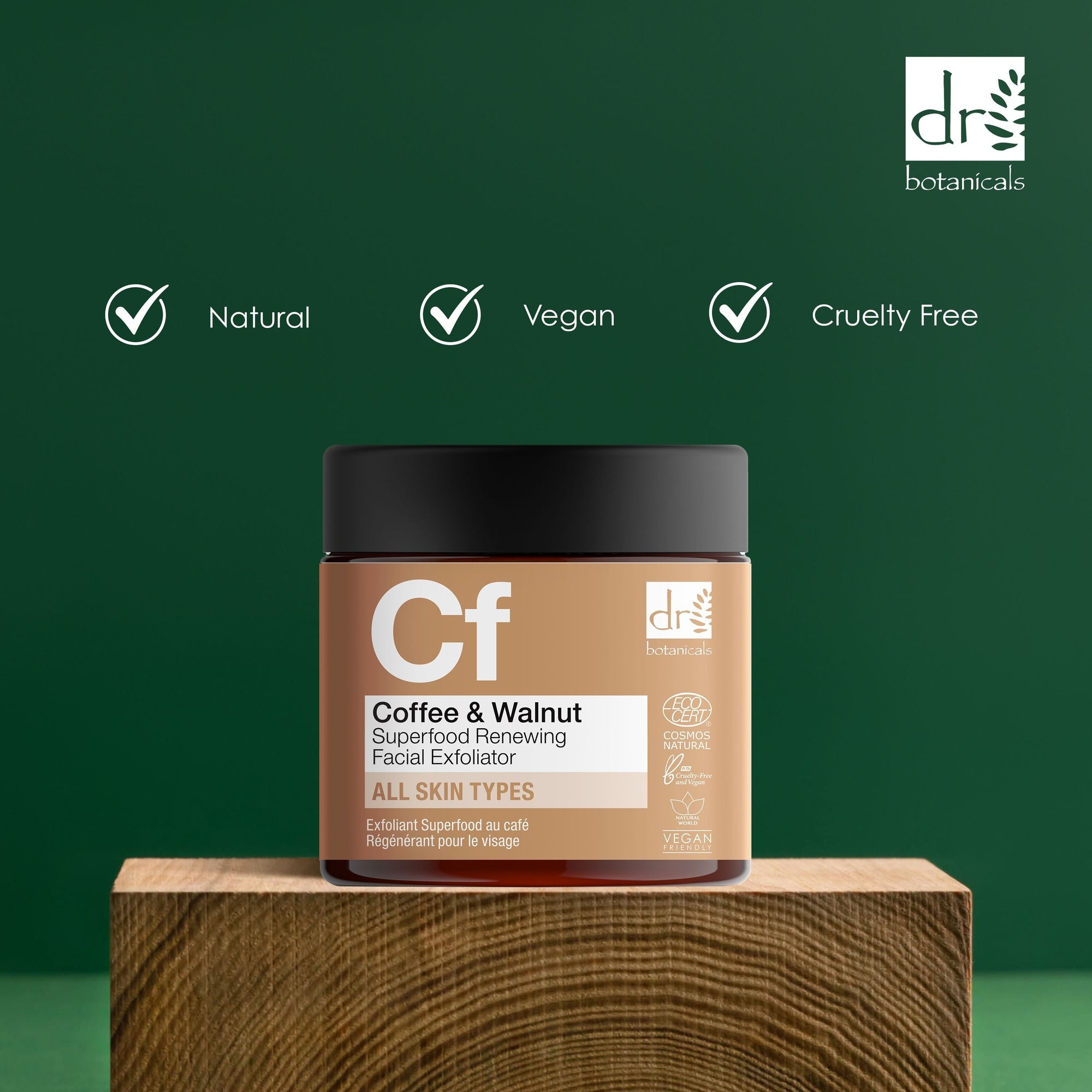 Kaffee-Superfood-Gesichtspeeling, 2 x 60 ml, Duo-Pack