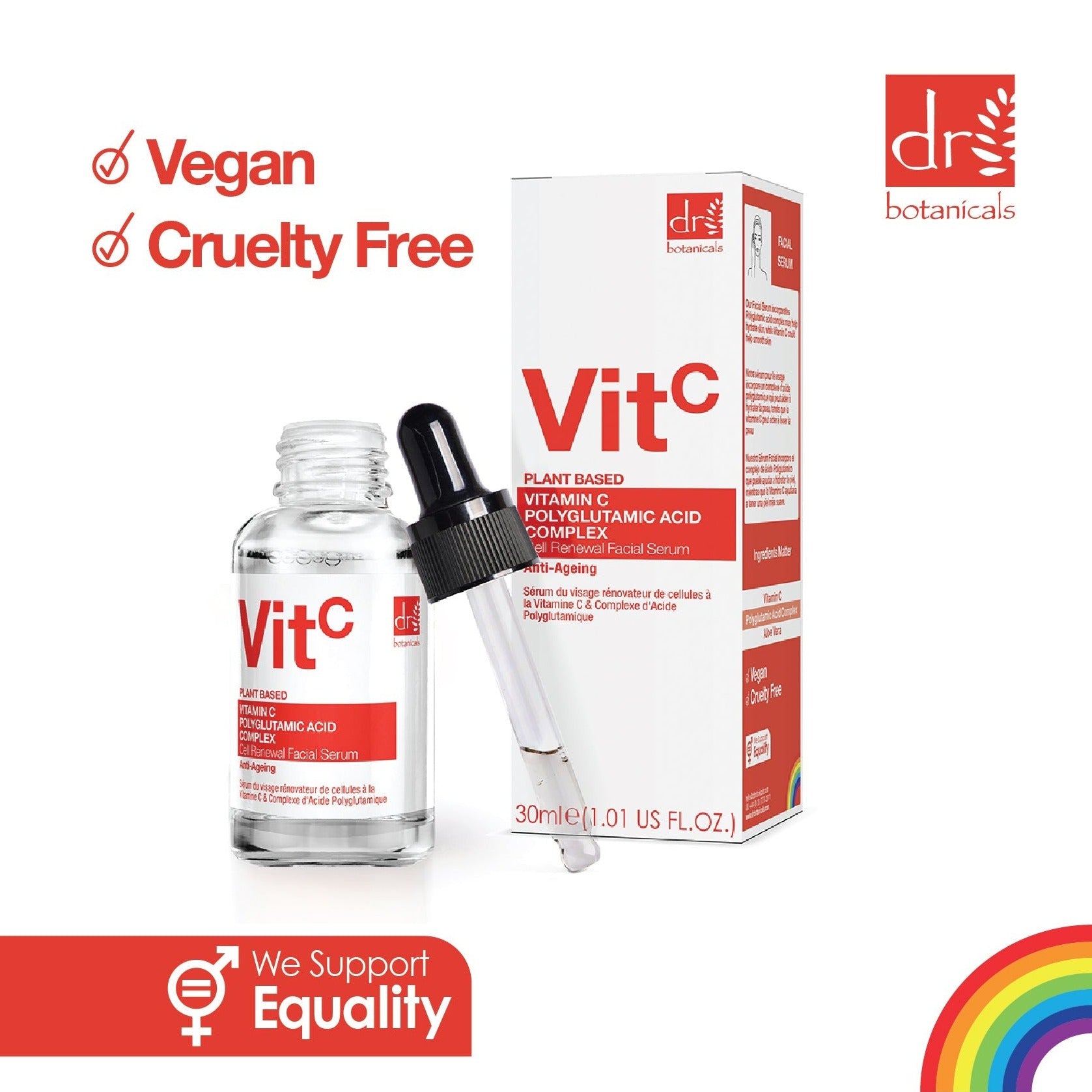 Vitamin C 3 % & Polyglutaminsäure-Komplex 1 % & Aufhellendes Gesichtsserum 30 ml