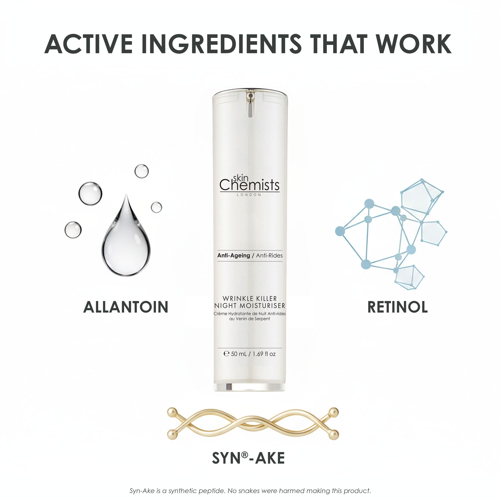 Anti-Aging-Nachtcreme gegen Falten, 50 ml