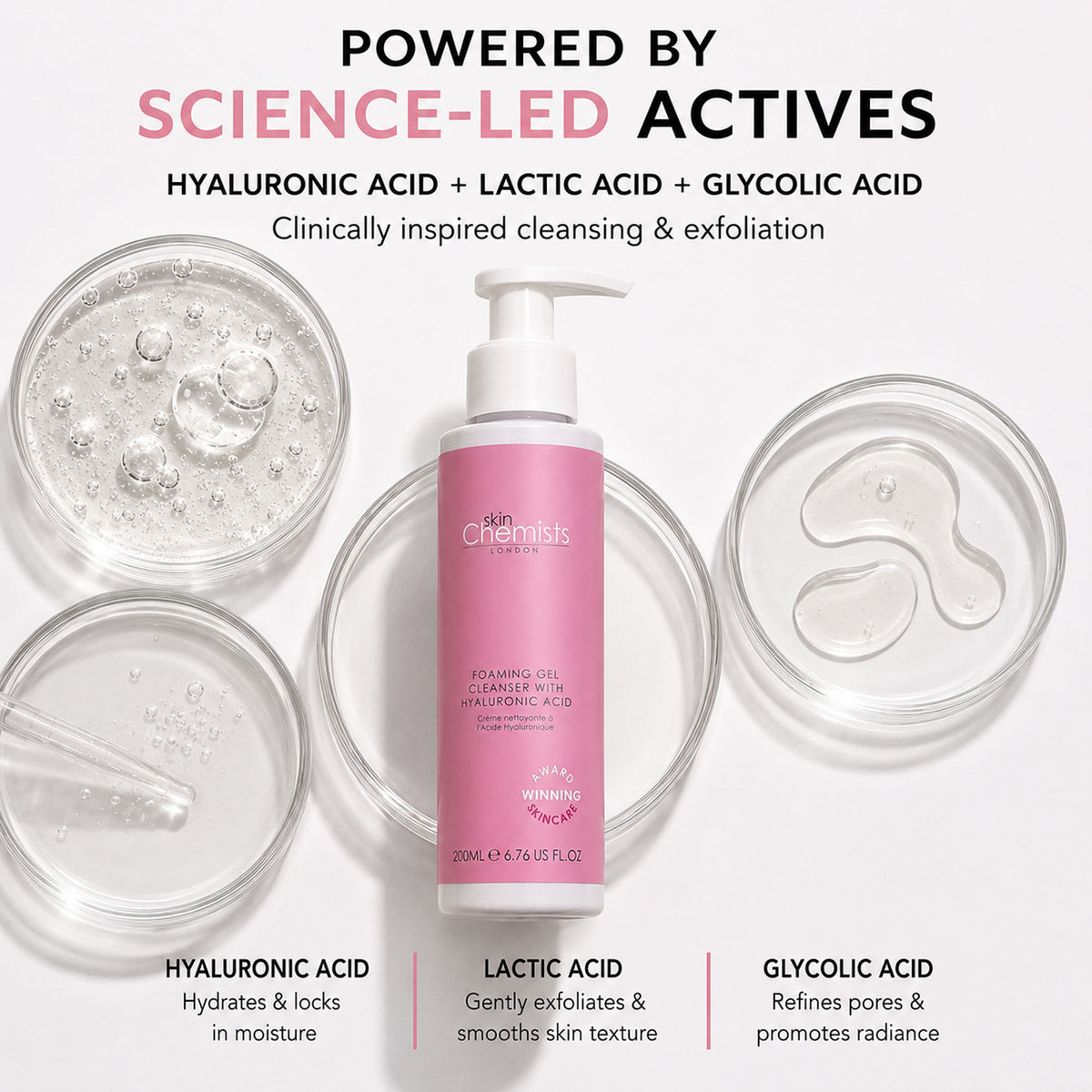 Detergente viso avanzato in gel schiumogeno con acido ialuronico 200ml