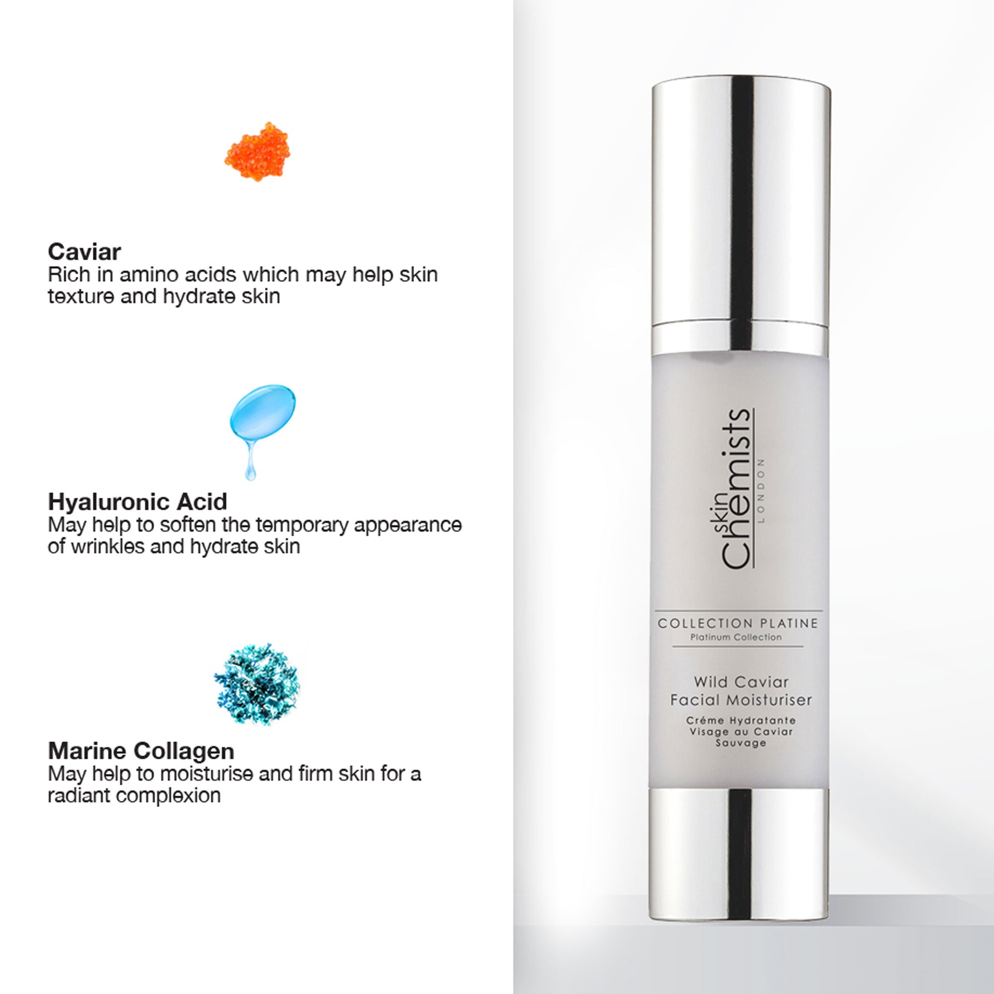 Gesichtscreme mit Wildkaviar, 50 ml