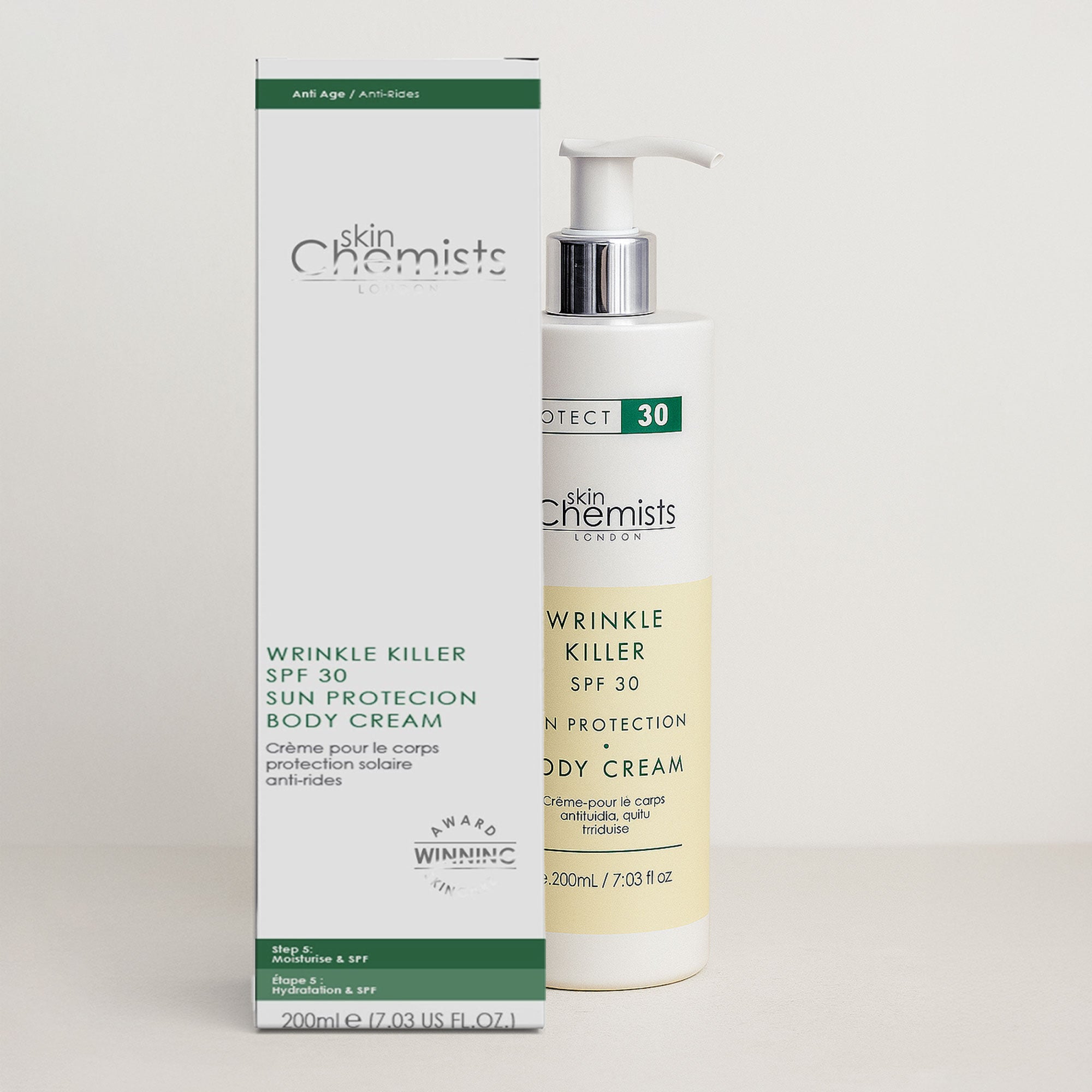 Faltenbekämpfende Sonnenschutz-Körpercreme LSF 30 200 ml