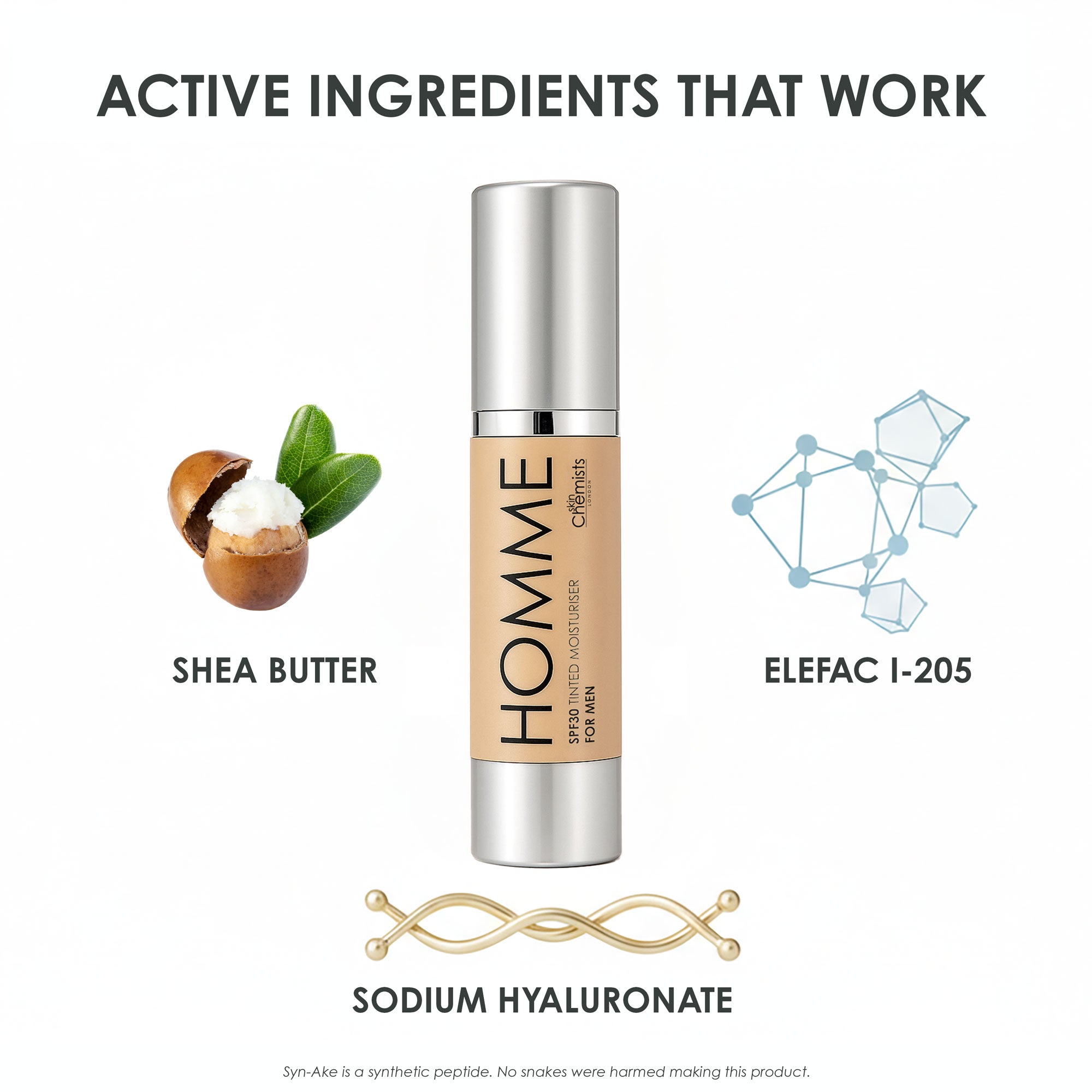 Getönte, leichte Feuchtigkeitscreme für Männer, LSF 30, 50 ml