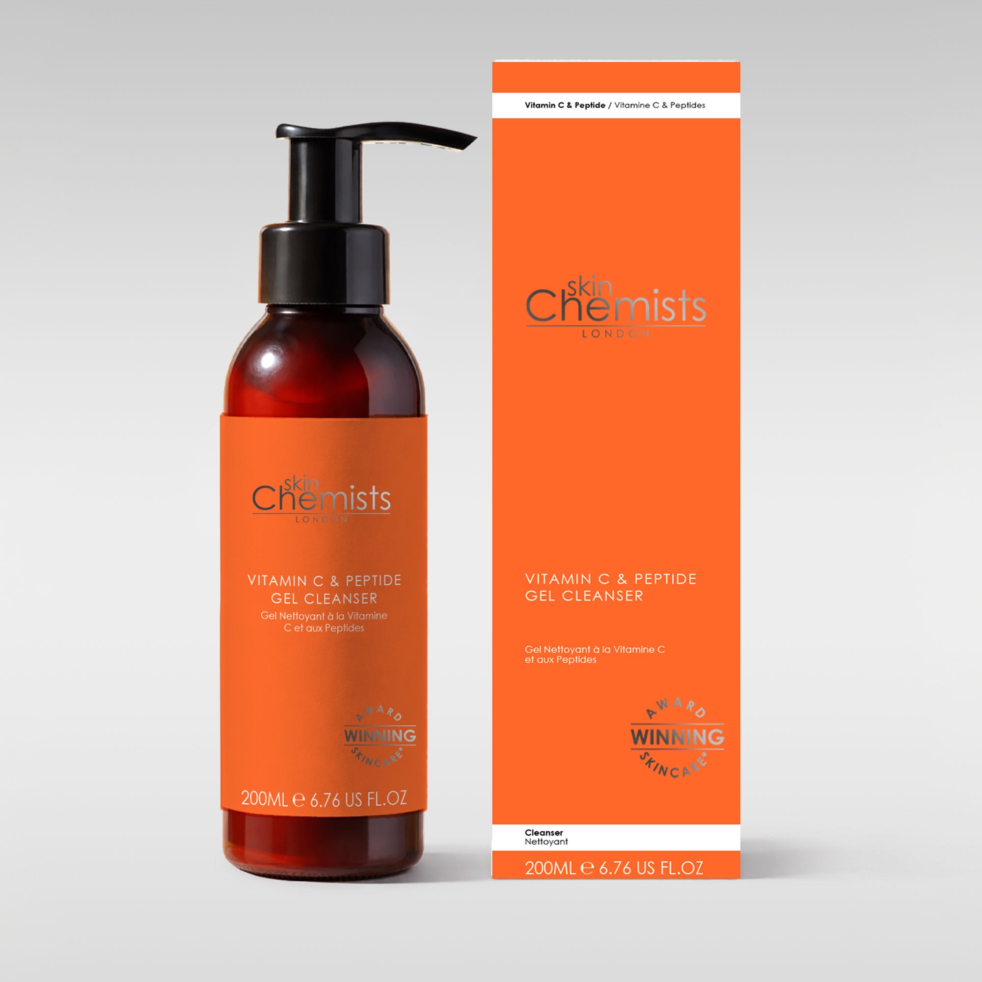 skinChemists Vitamin C & Peptide Anti-Ageing Gel Cleanser 200ml