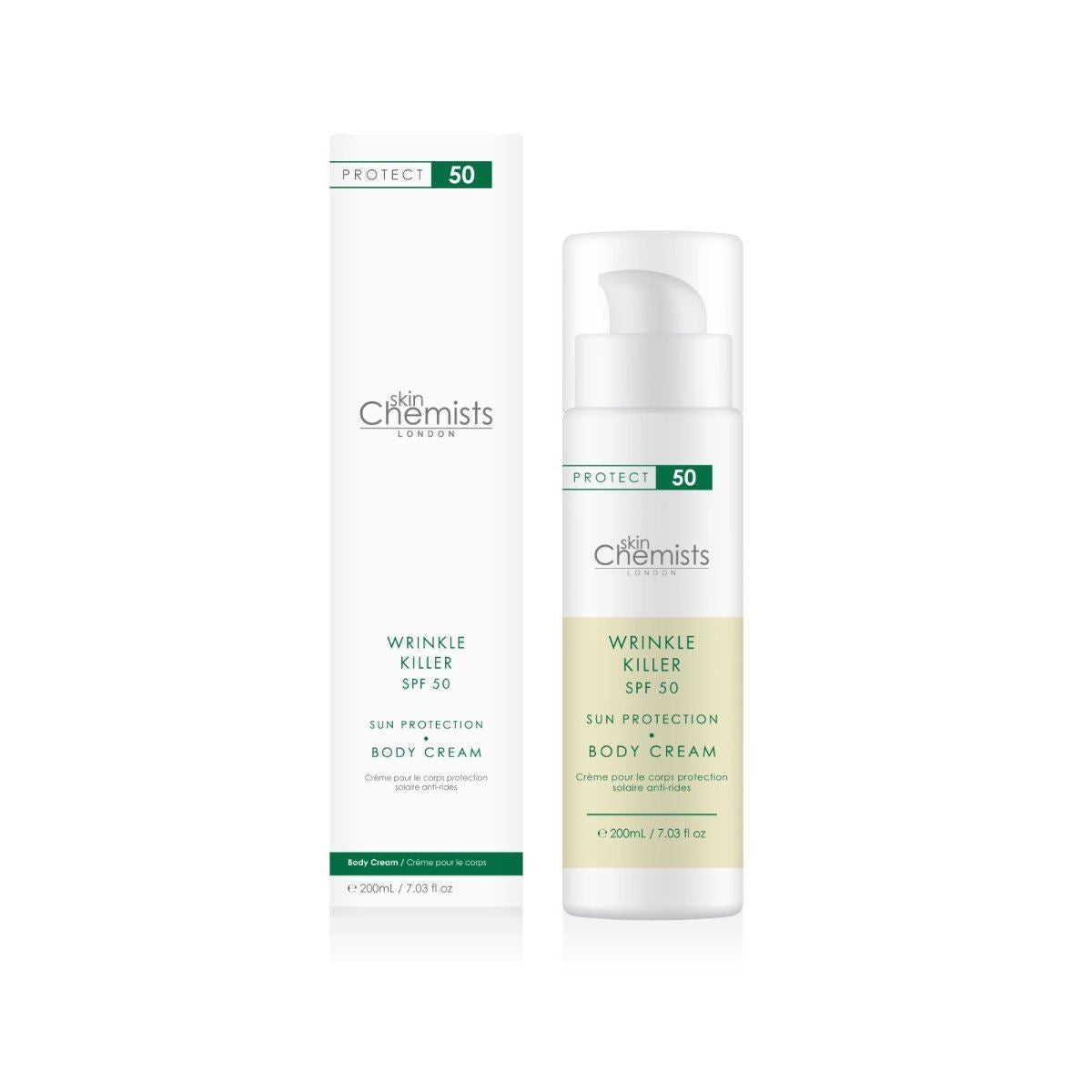 Wrinkle Killer Sun Protection Body Cream SPF 50 200ml - skinChemists
