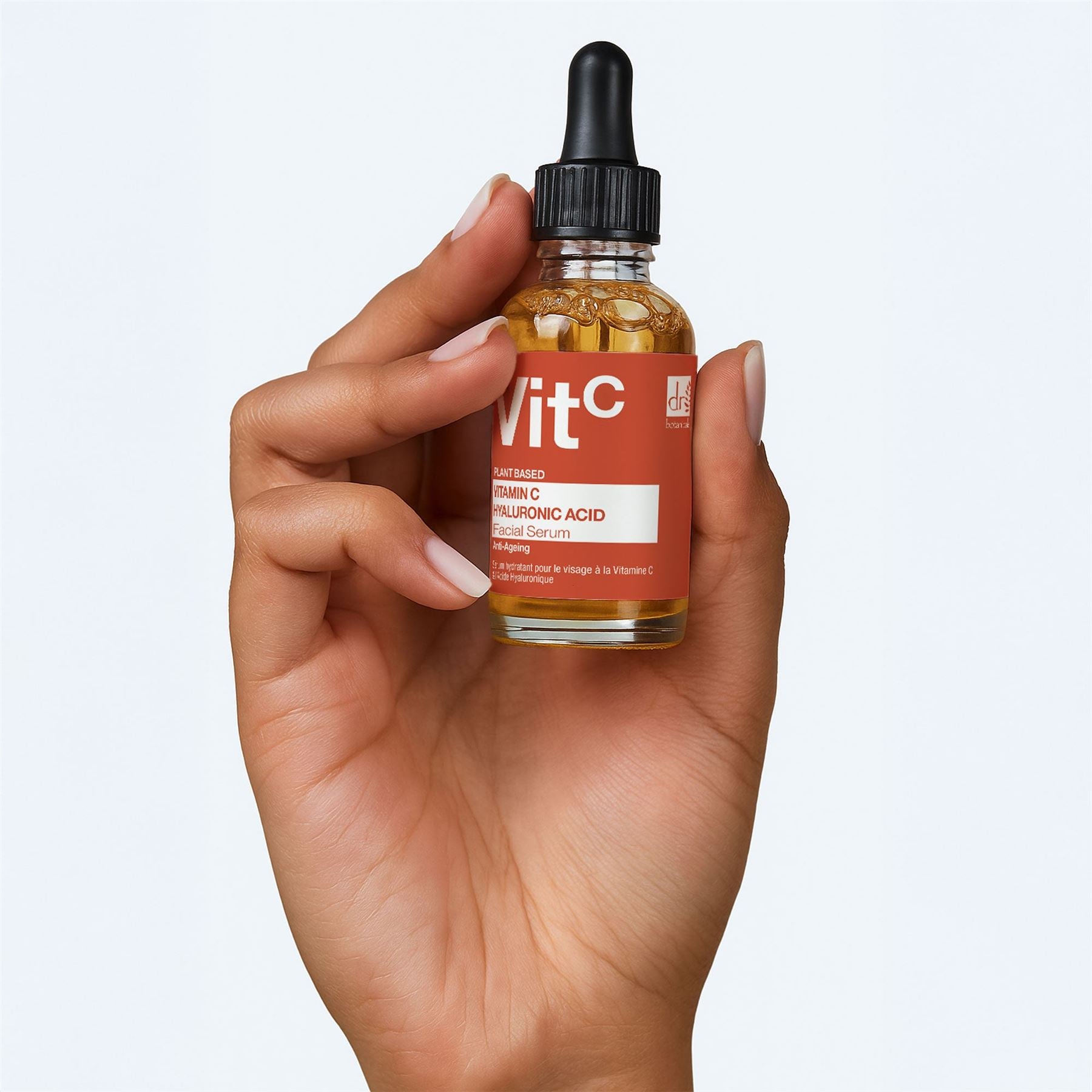 Feuchtigkeitsspendendes Gesichtsserum mit 5 % Vitamin C und 2 % Hyaluronsäure, 30 ml