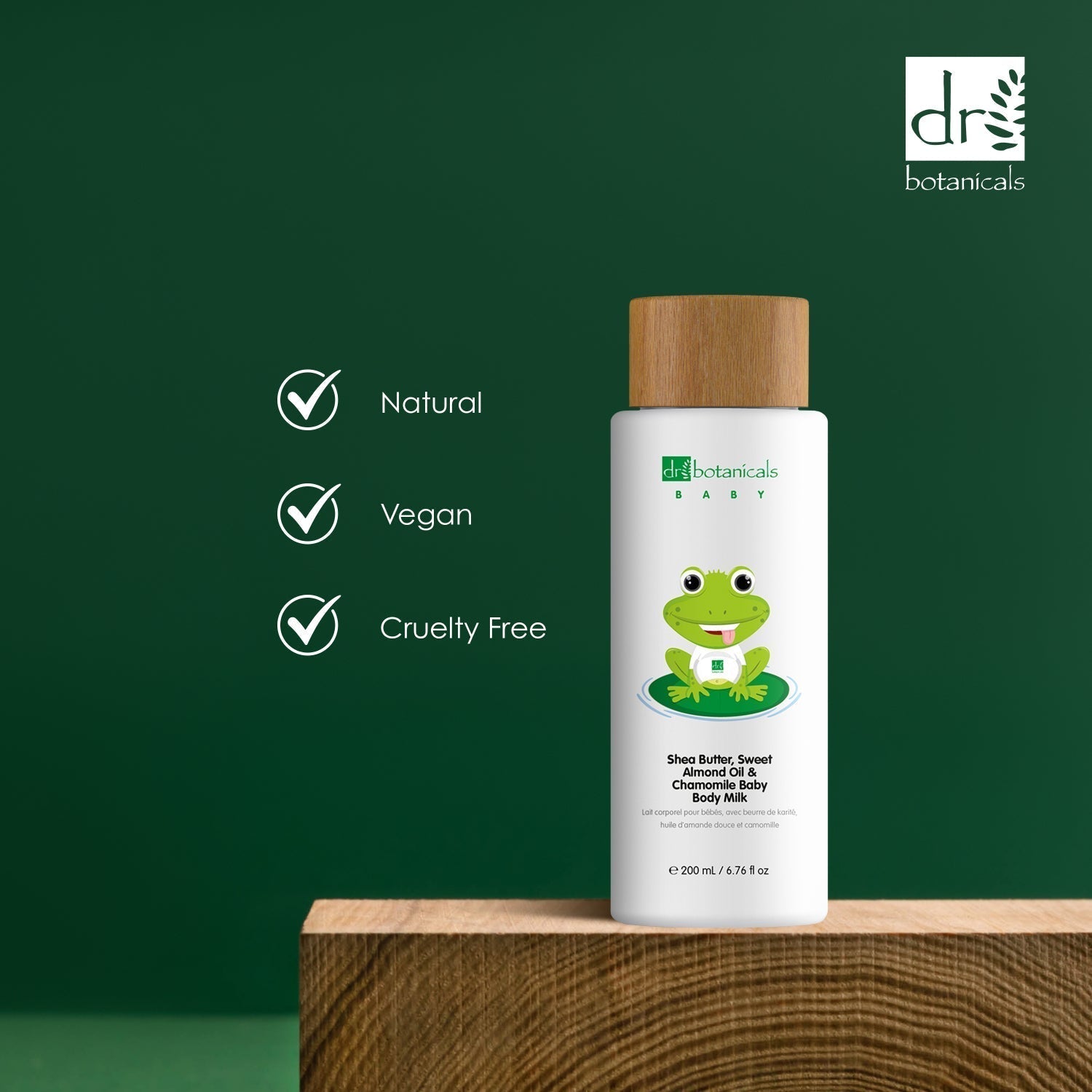 Lait corporel pour bébé à l'huile d'amande douce et à la camomille, lot de 2 x 200 ml